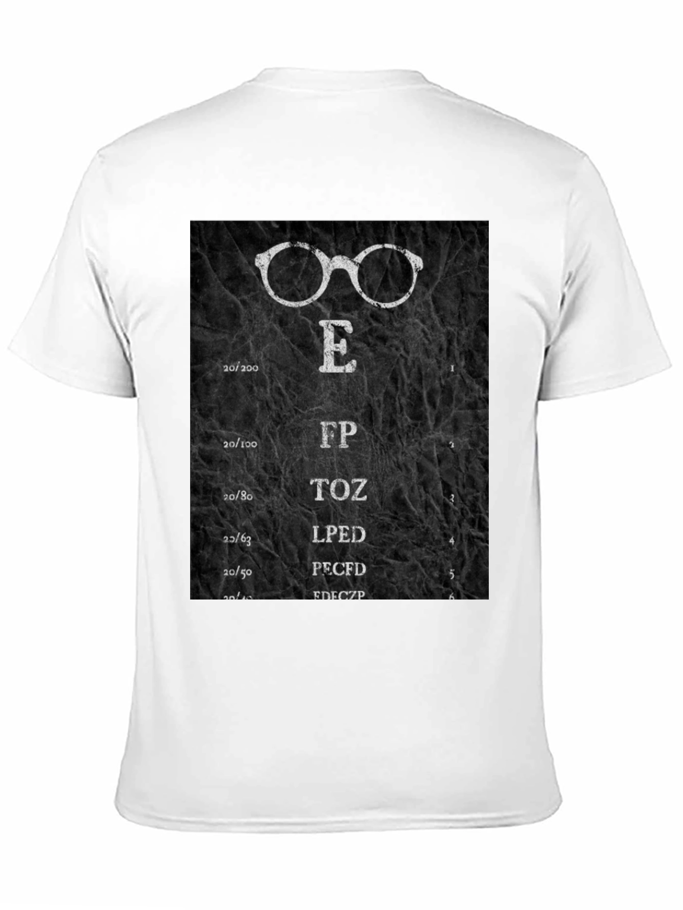 Black Eye Chart T-Shirt - Funny Optometry Tee view 11