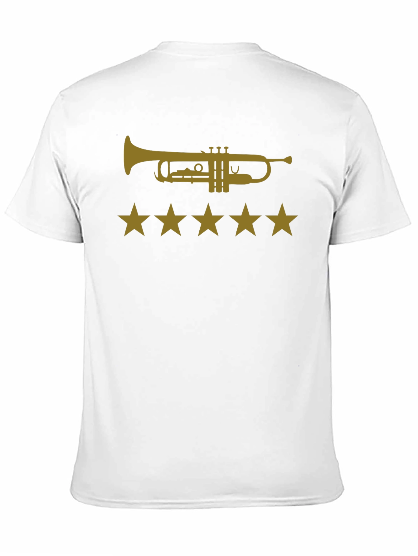 Black Trumpet & Stars Graphic Tee - Cool Music Shirt view 11