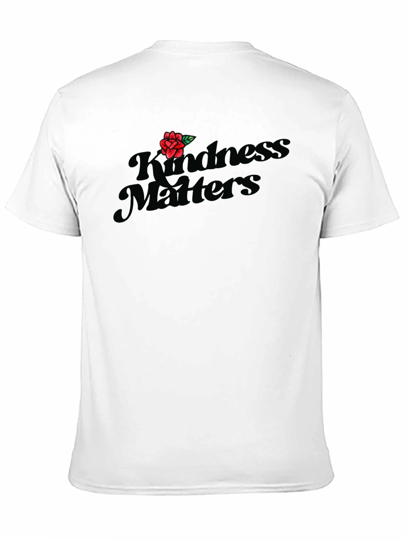 Black Kindness Matters Black T-Shirt with Rose view 11