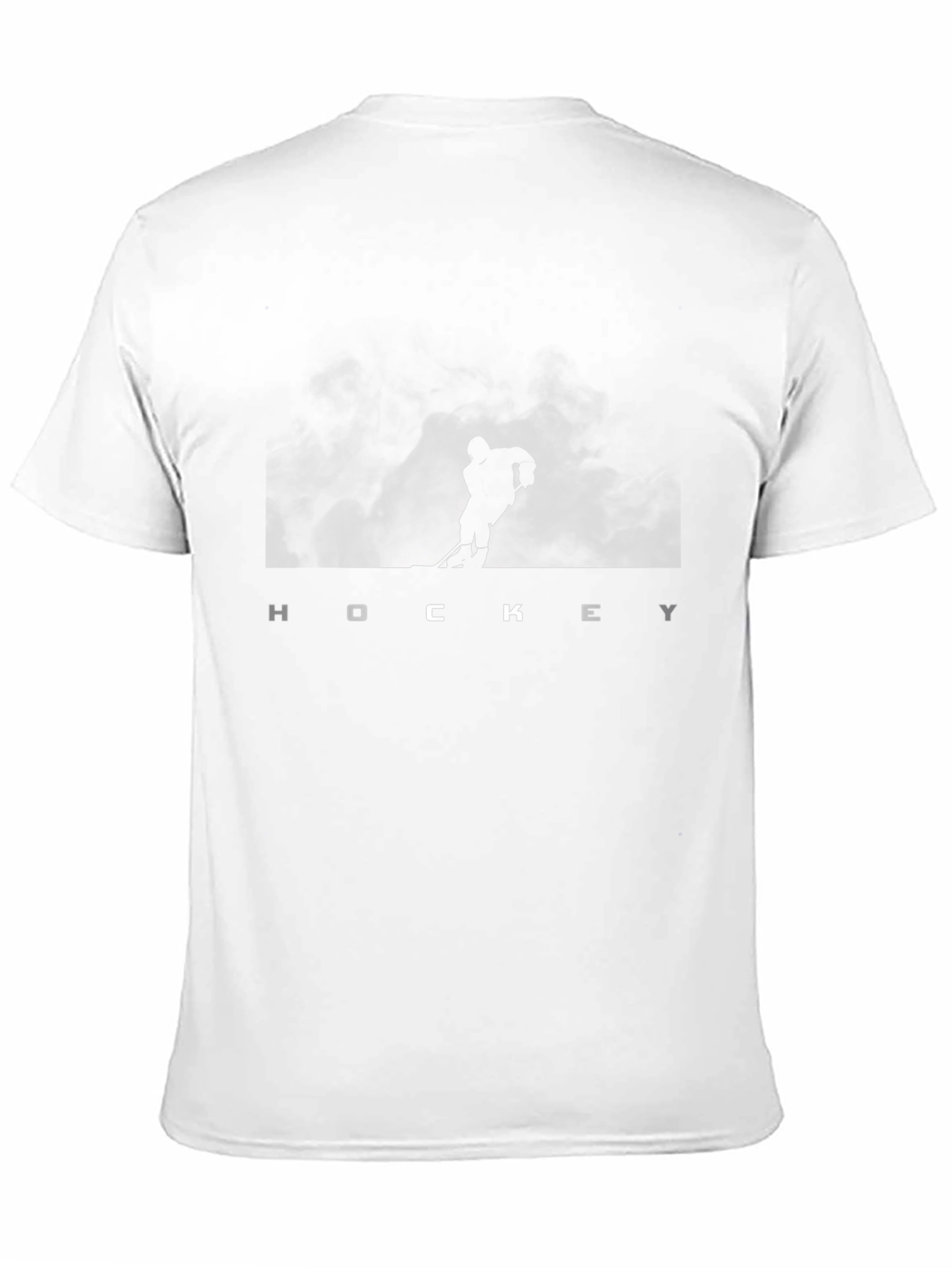Black Hockey Player Graphic T-Shirt - Black Cotton Tee view 11