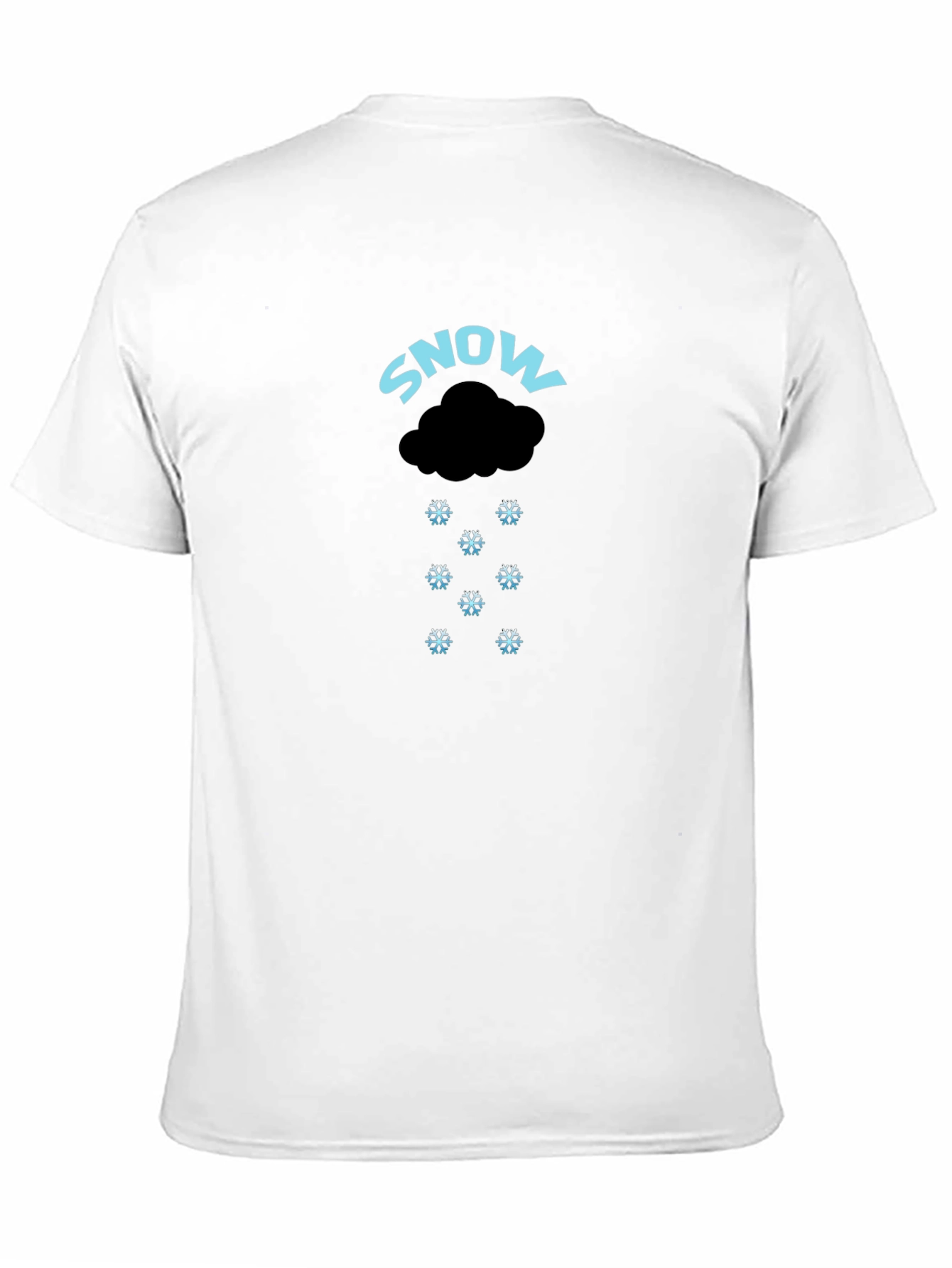 Black Snowy Weather Black Graphic Tee view 11