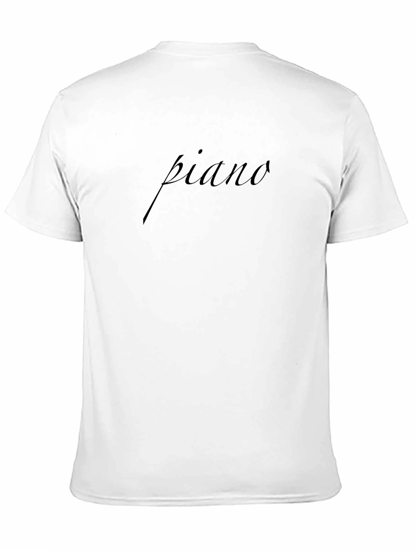 Black Piano Graphic Tee - Stylish Black Cotton T-Shirt view 11