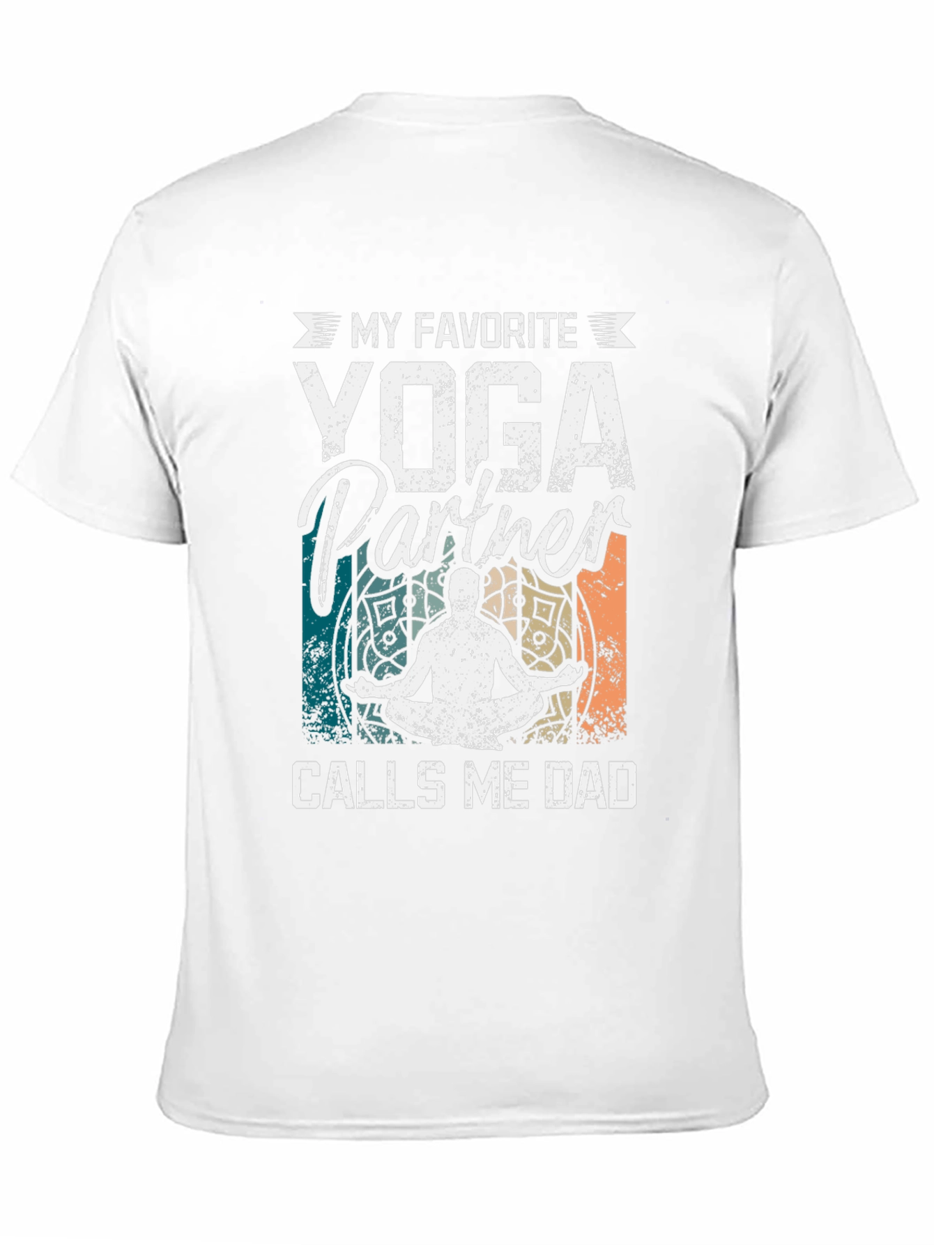 Black Yoga Partner Dad T-Shirt view 11