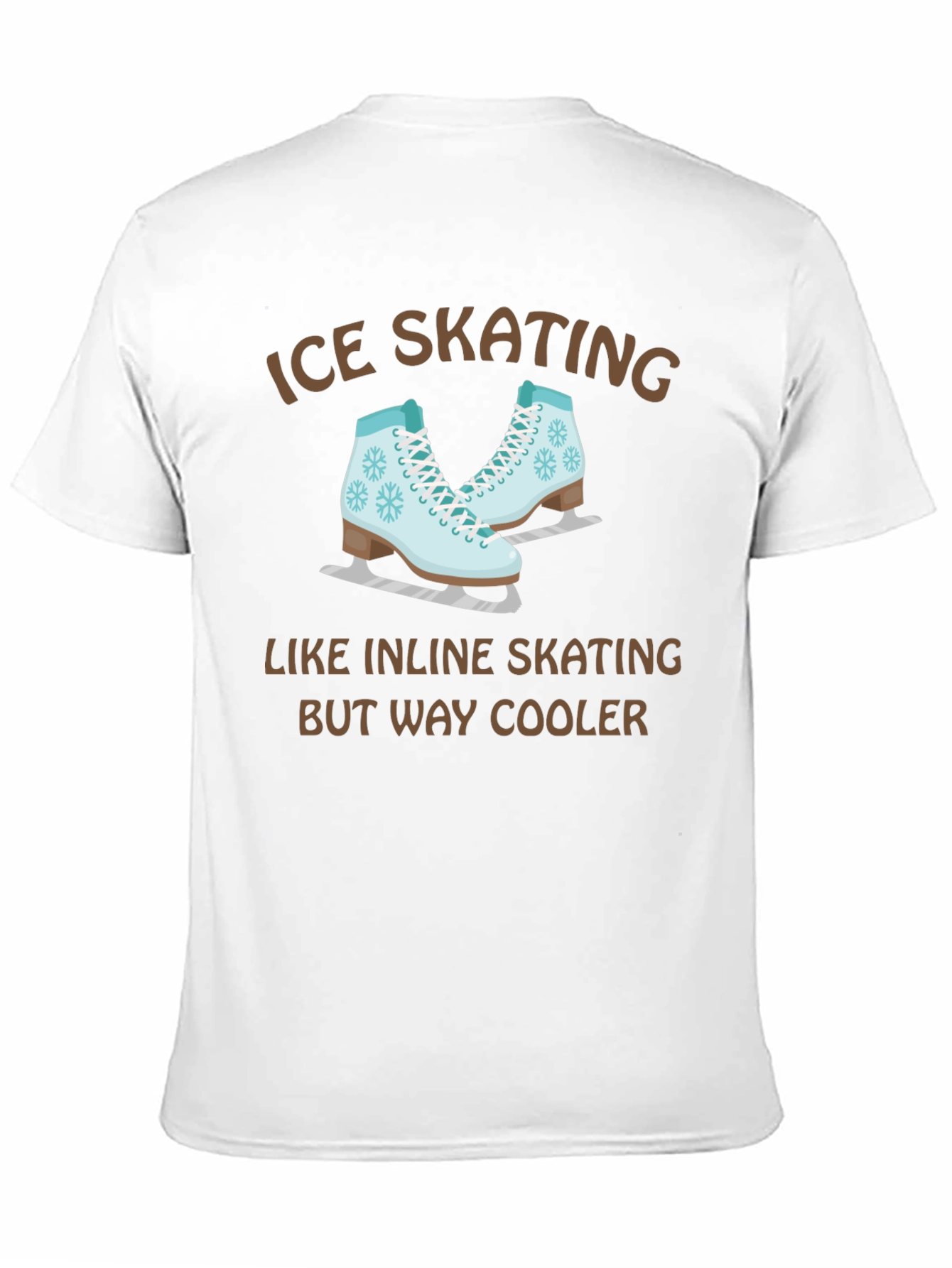 Black Ice Skating T-Shirt - Cooler Than Inline Skating! view 11