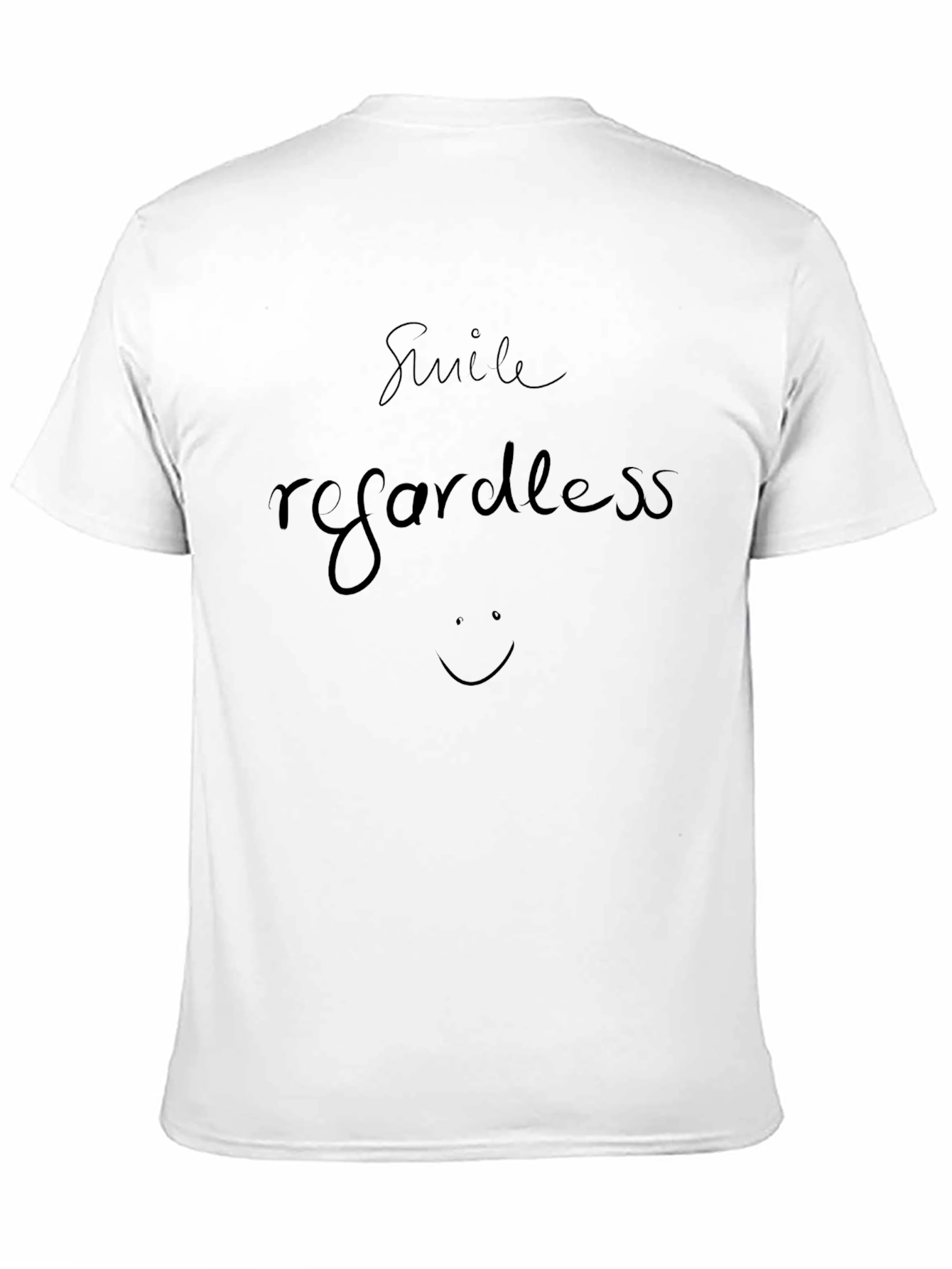 Black Smile Regardless Black T-Shirt view 11