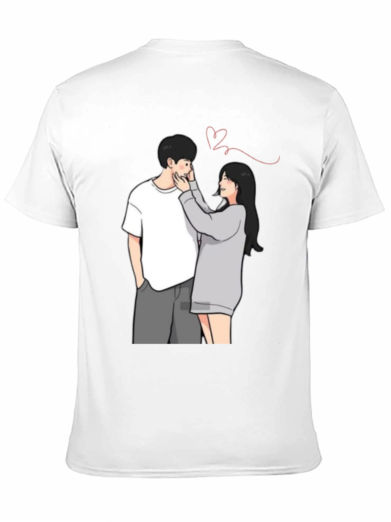 Black Couple Graphic Print Tee - Black view 11