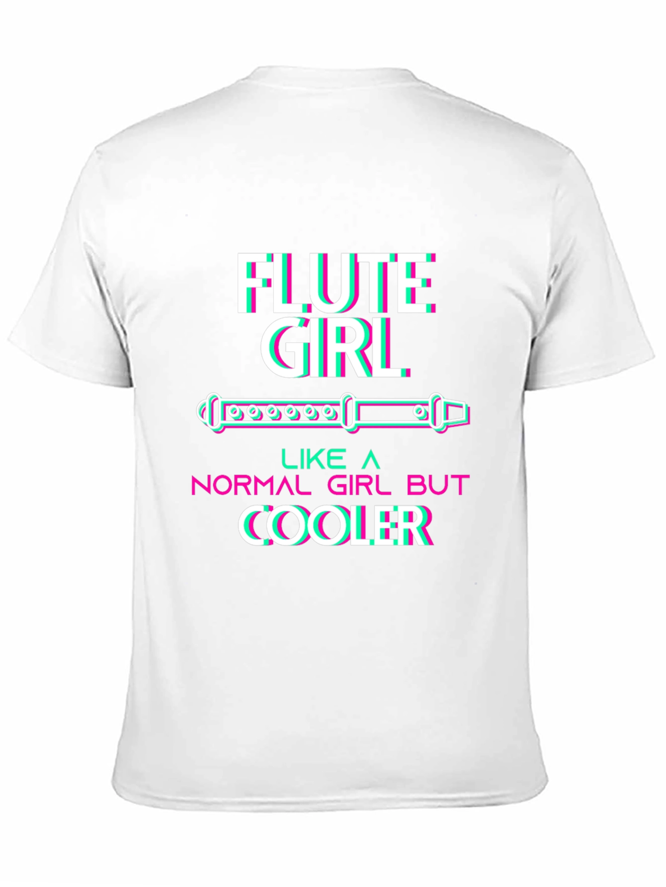 Black Flute Girl T-Shirt - Music Lover Tee view 11