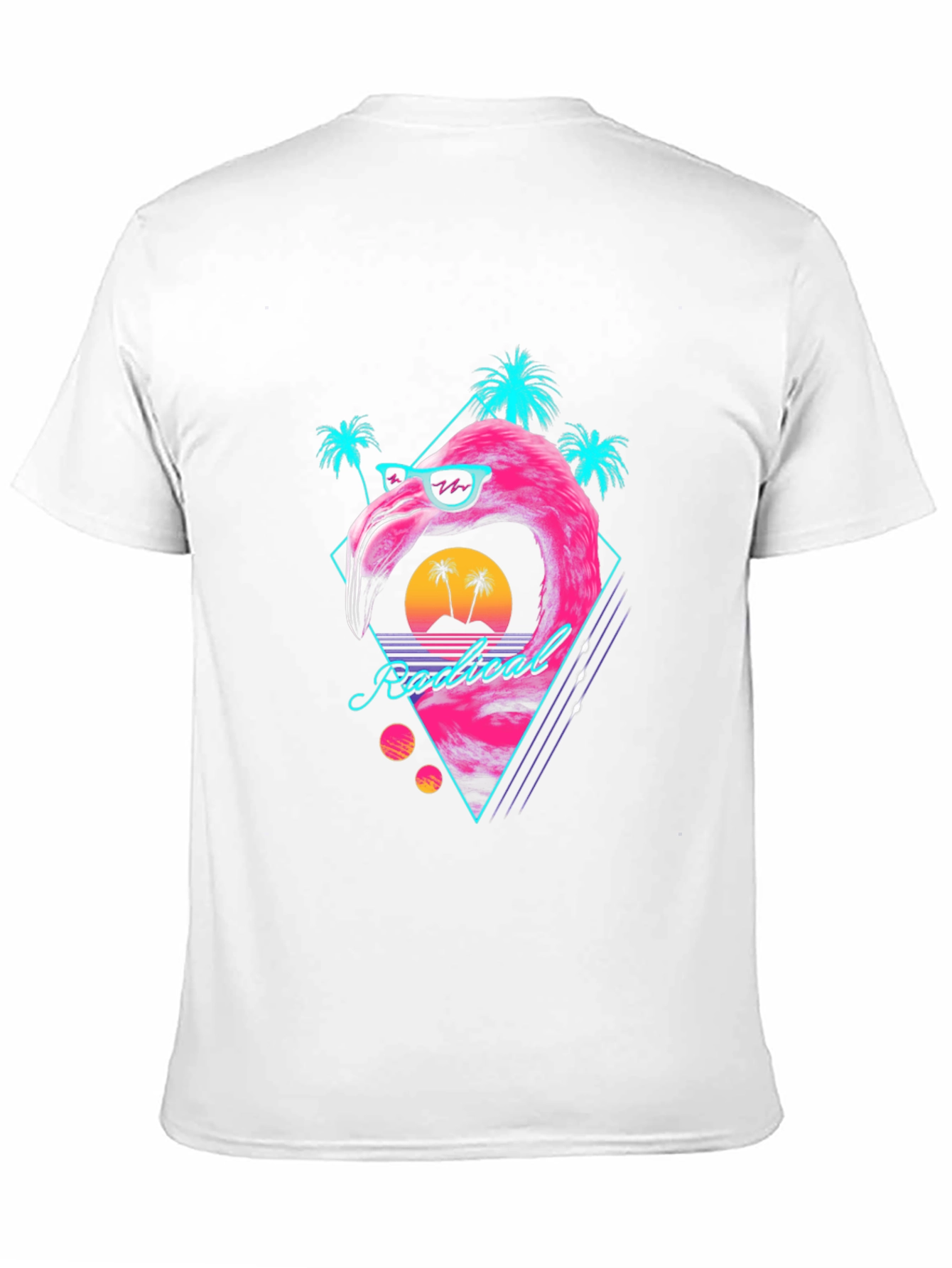 Black Radical Flamingo T-Shirt - Retro Summer Vibes view 11
