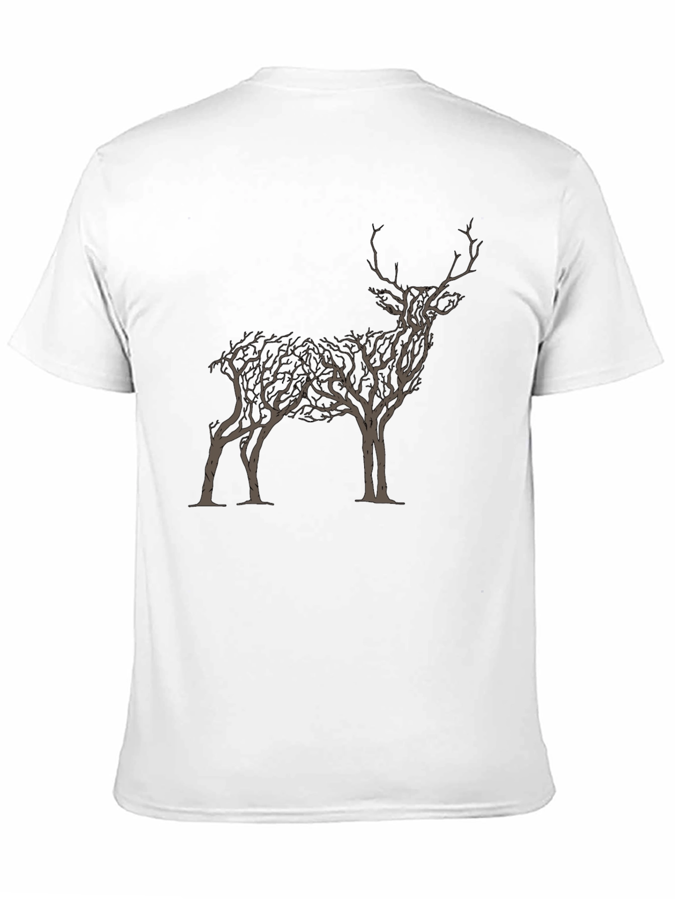Black Nature Stag Graphic Tee - Black Cotton Blend view 11