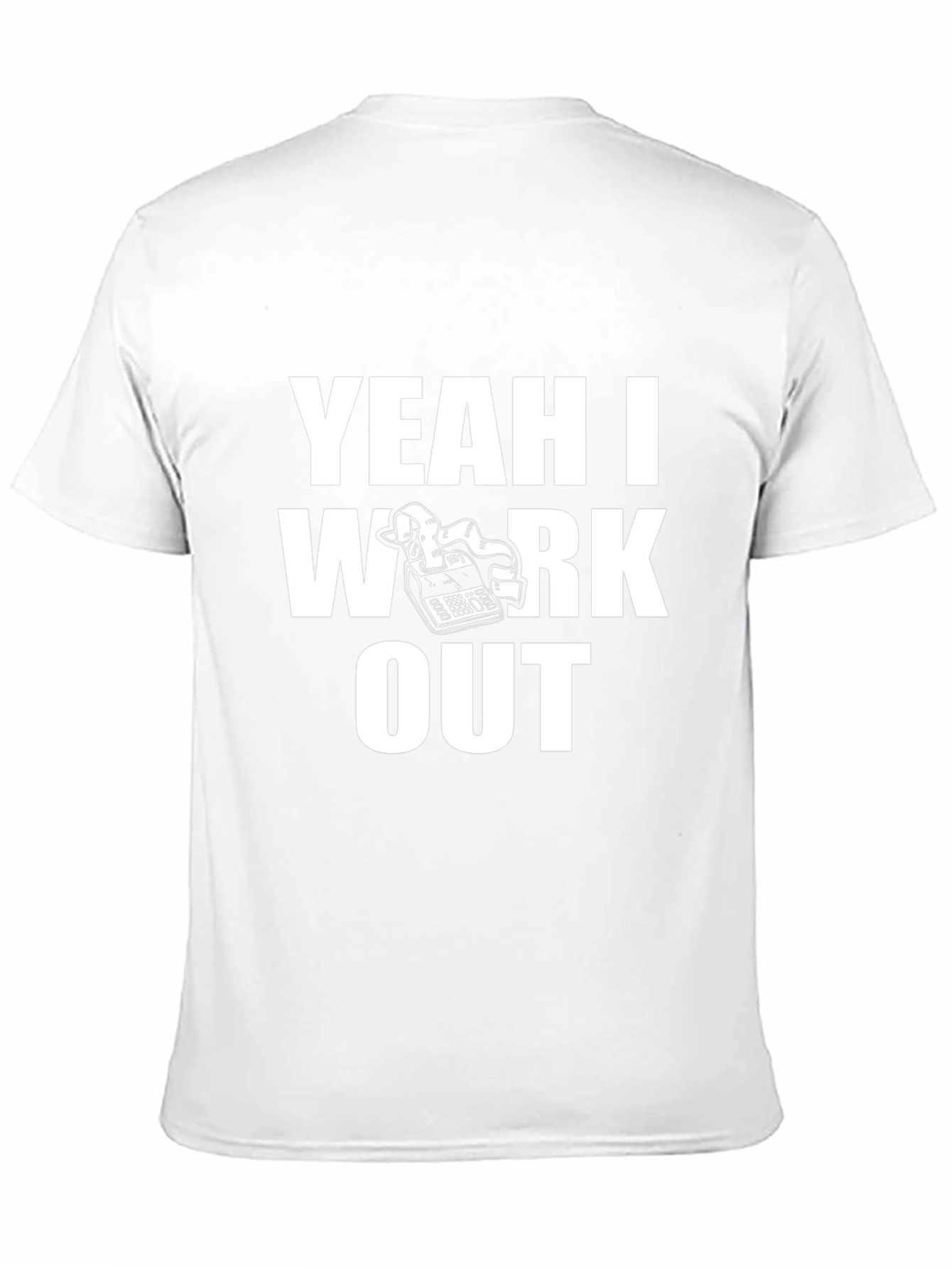 Black Yeah I Work Out Funny T-Shirt view 11