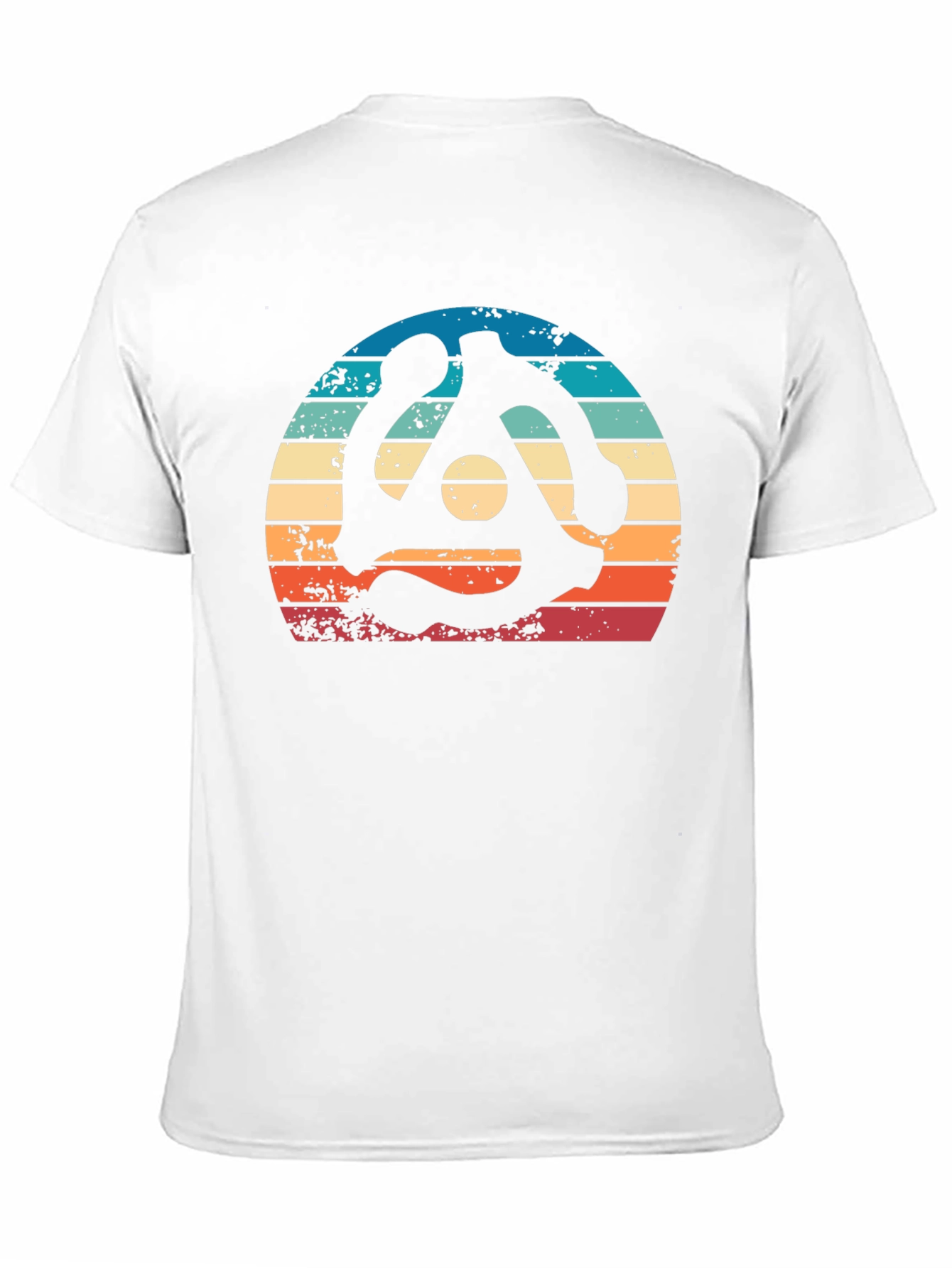 Black Retro Vinyl Record Adapter Graphic Tee view 11