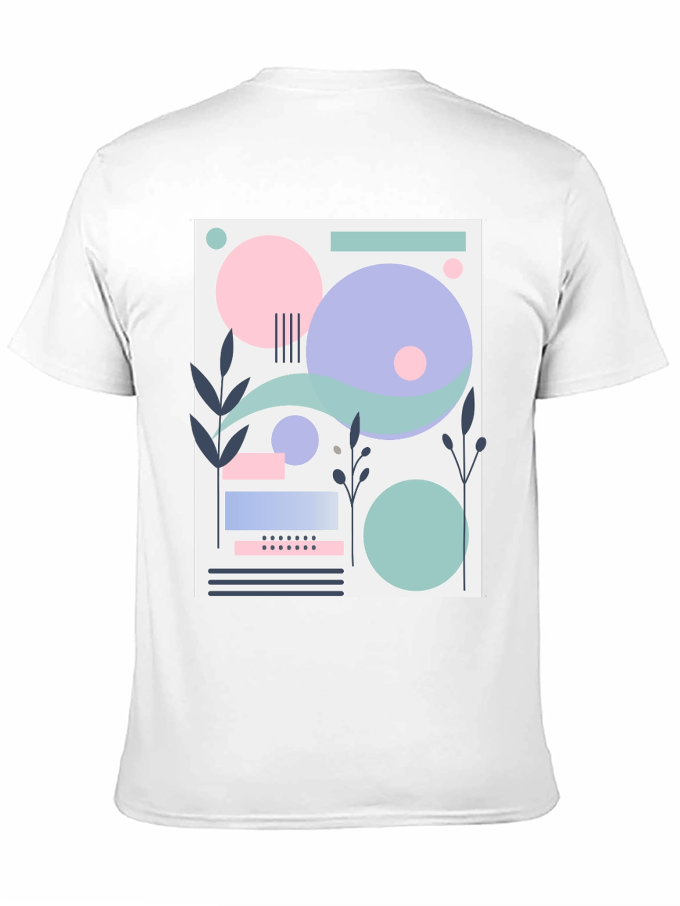 Black Abstract Geometric Design T-Shirt - Modern Art Tee view 11