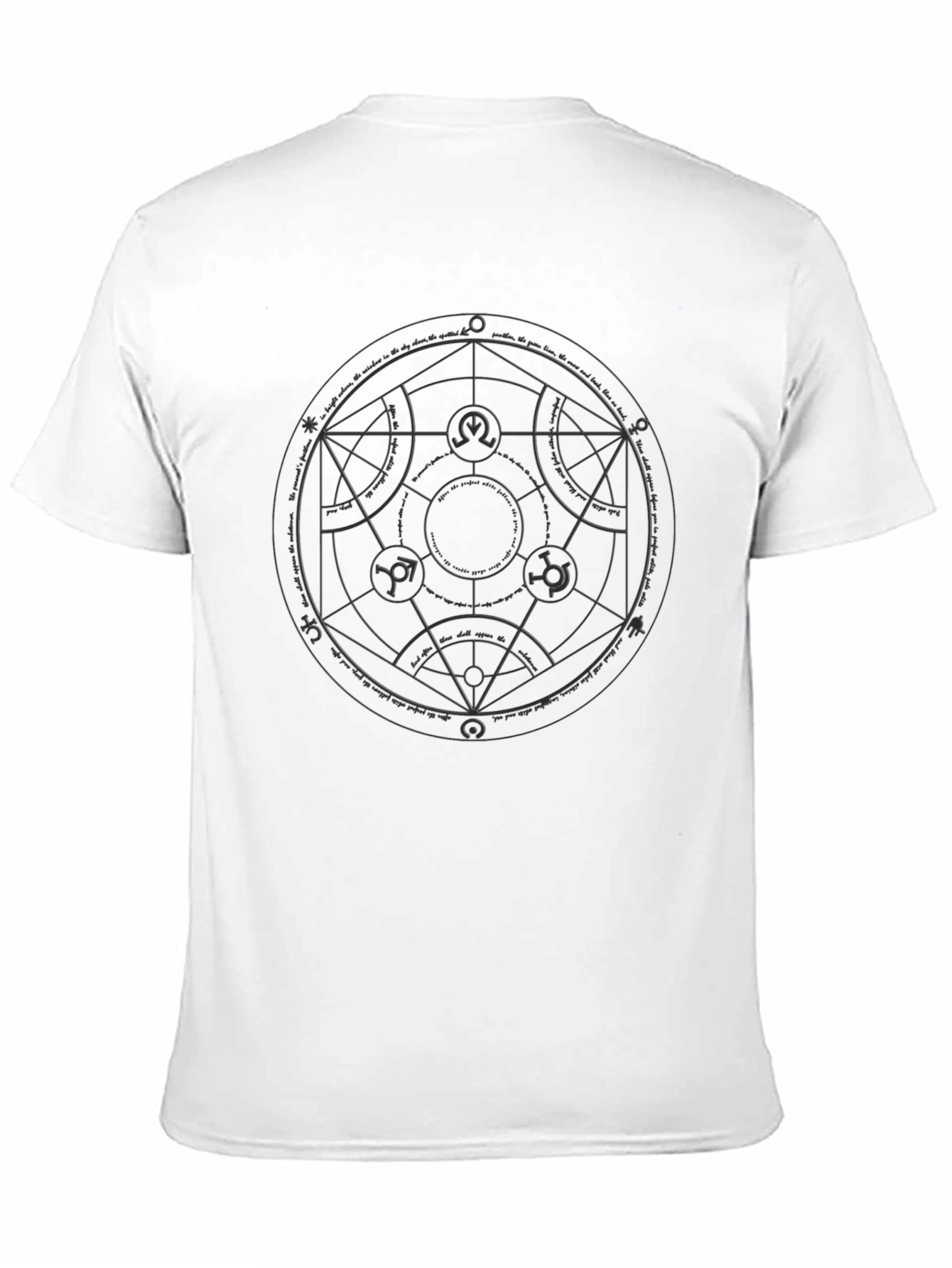 Black Alchemy Circle Graphic Print Black T-Shirt view 11