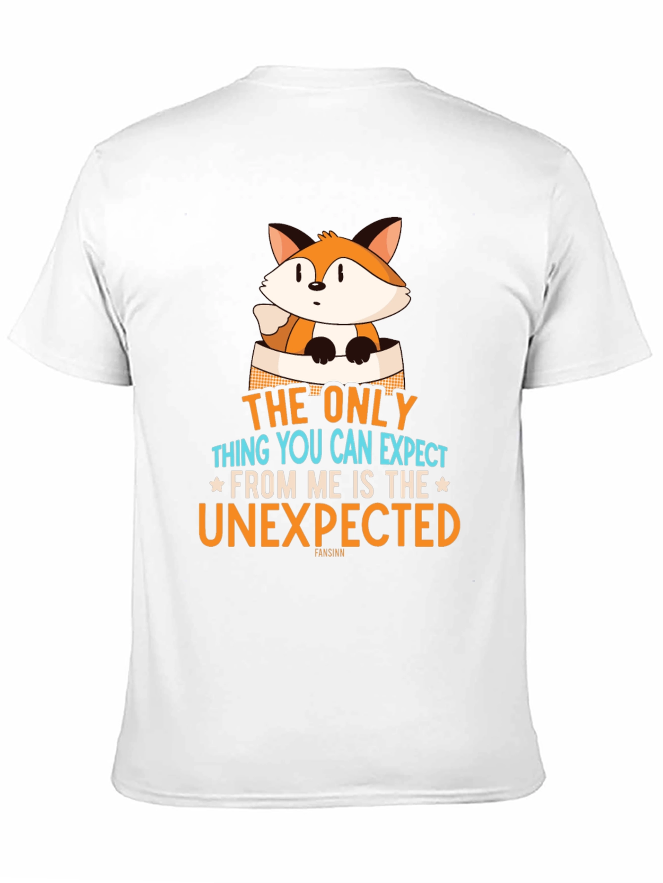 Black Unexpected Fox Graphic Tee - Men's Black T-Shirt view 11