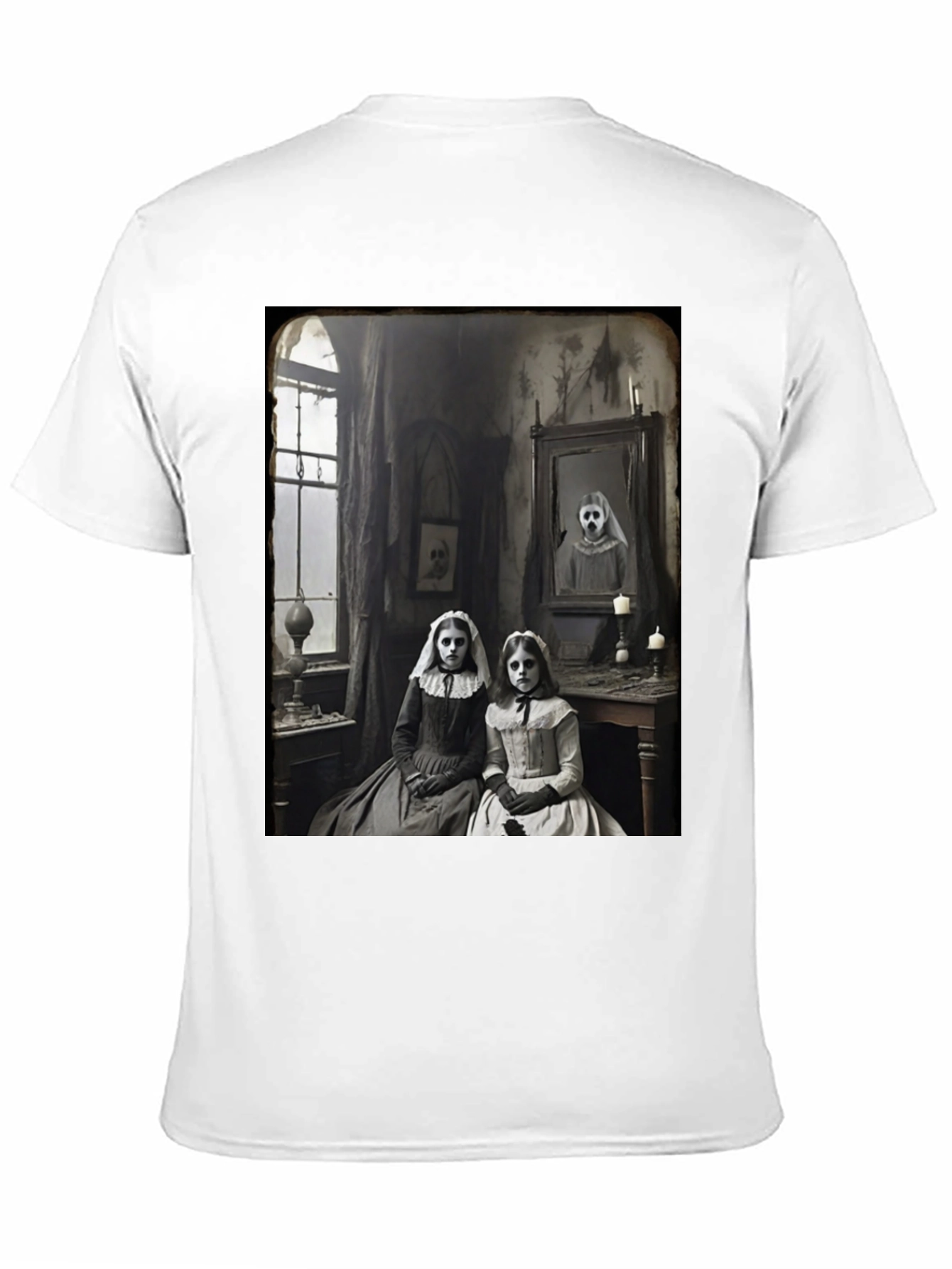Creepy Sisters Graphic Tee - Vintage Horror Style - 11