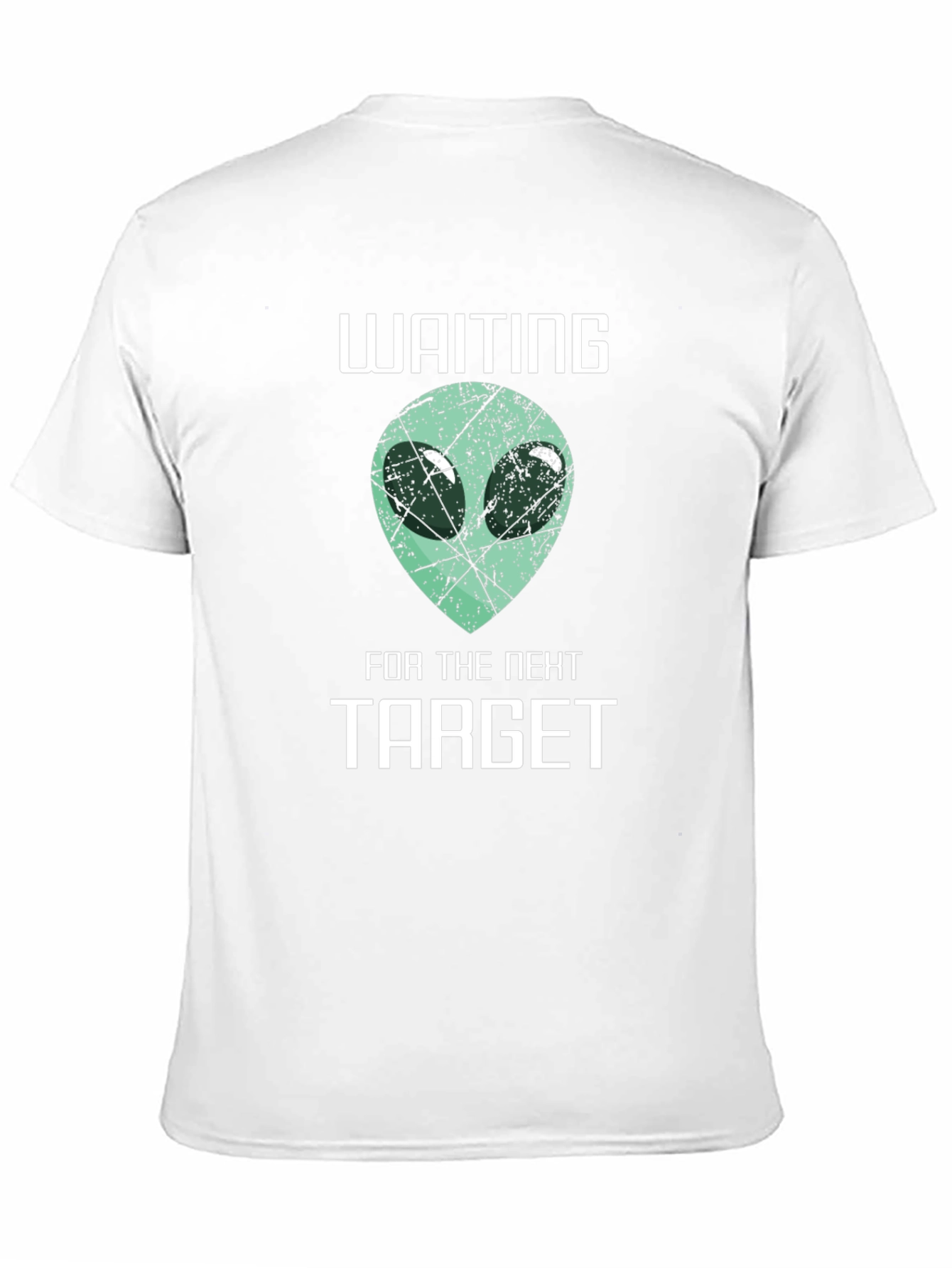 Black Waiting For The Next Target Alien Graphic T-Shirt view 11