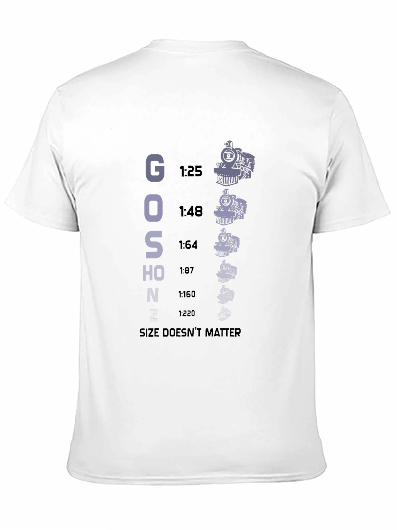 Black Train Size Doesn't Matter T-Shirt view 11