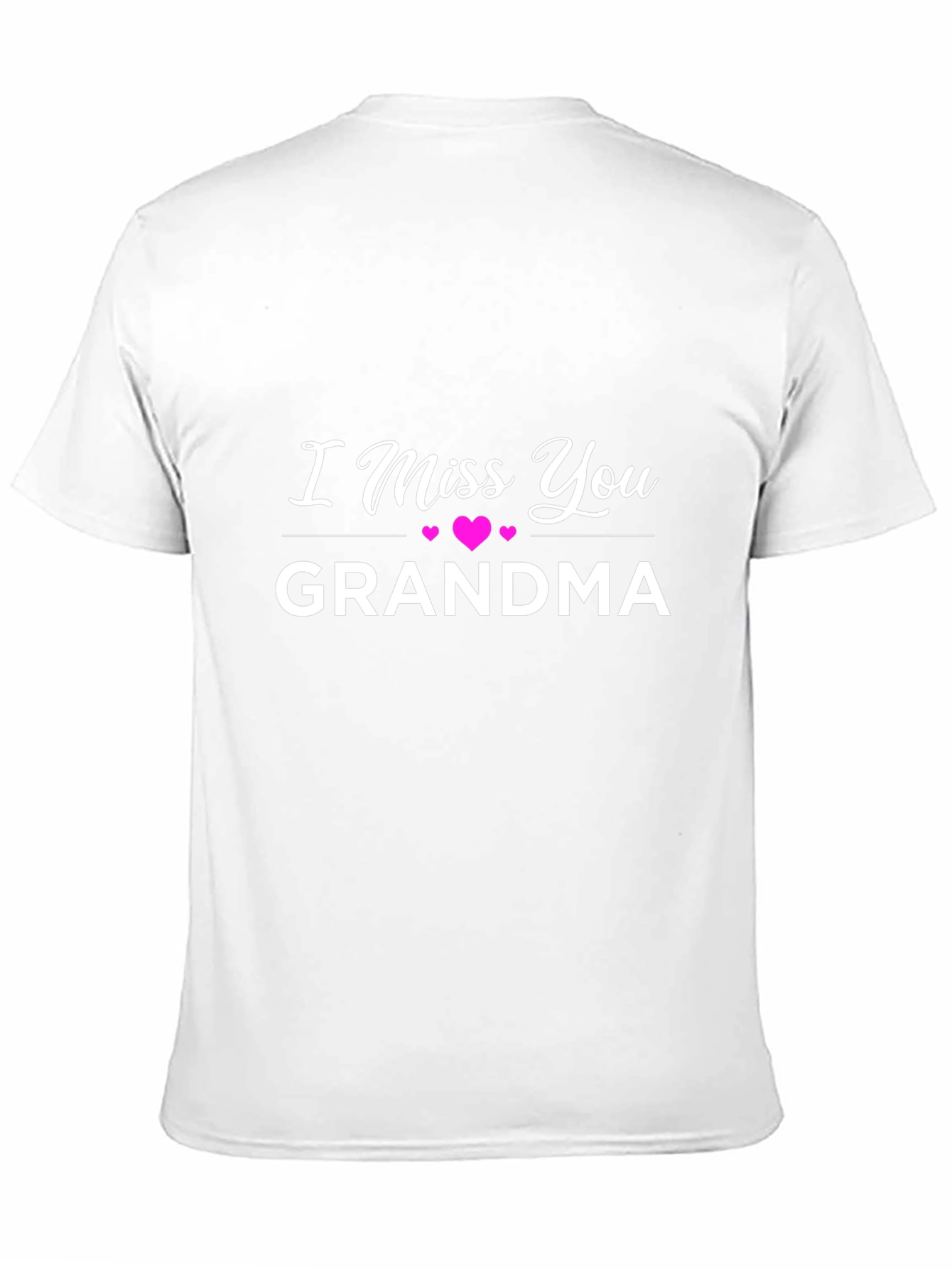 Black I Miss You Grandma Black T-Shirt view 11