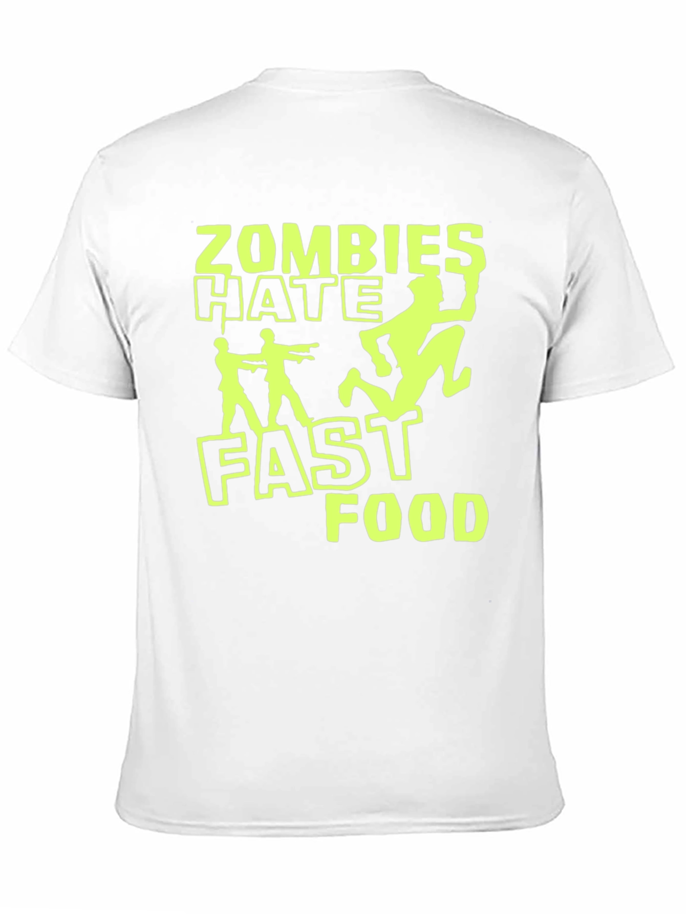 Black Zombies Hate Fast Food Graphic T-Shirt - Black view 11