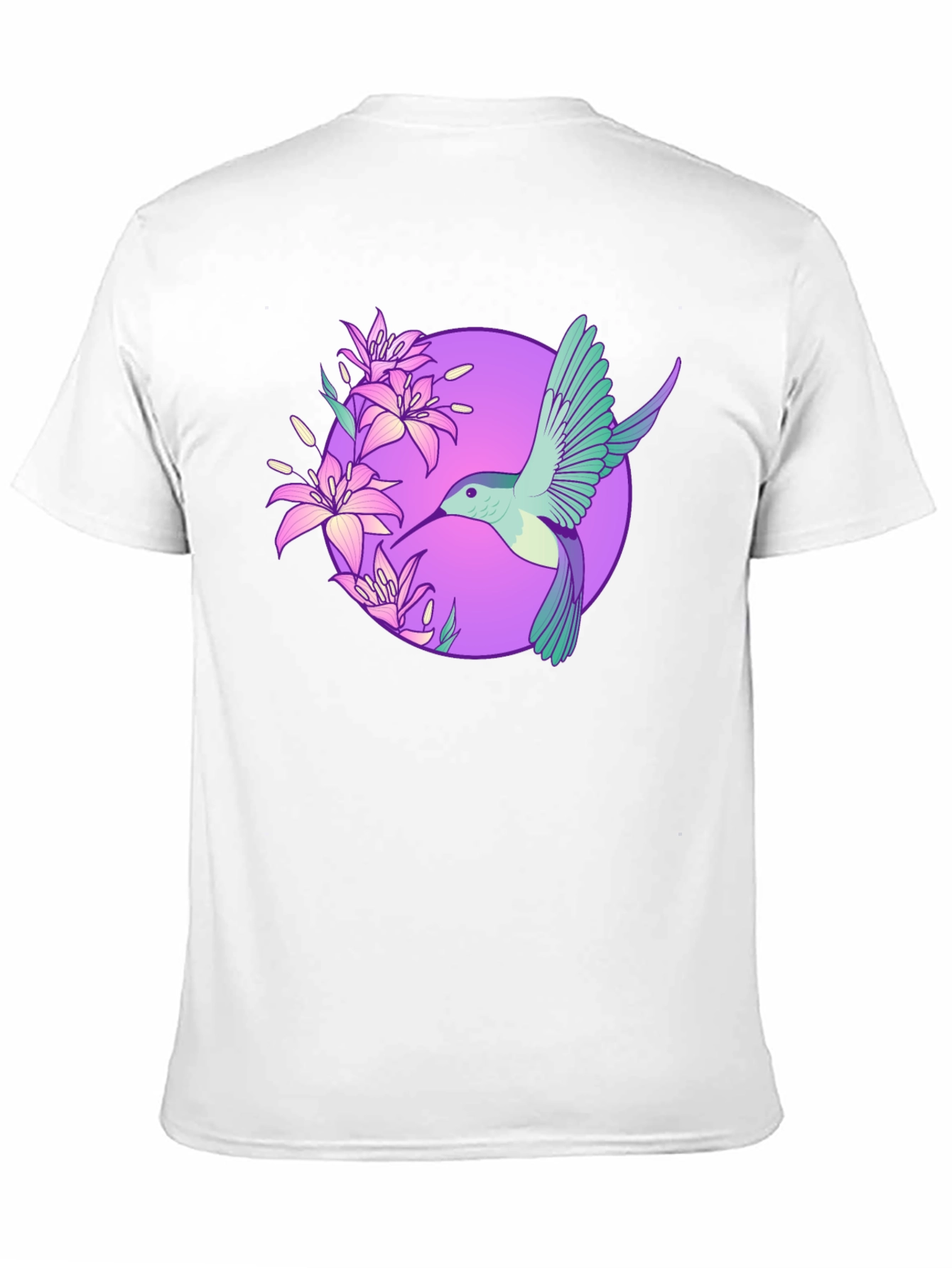 Black Hummingbird Floral T-Shirt - Black view 11