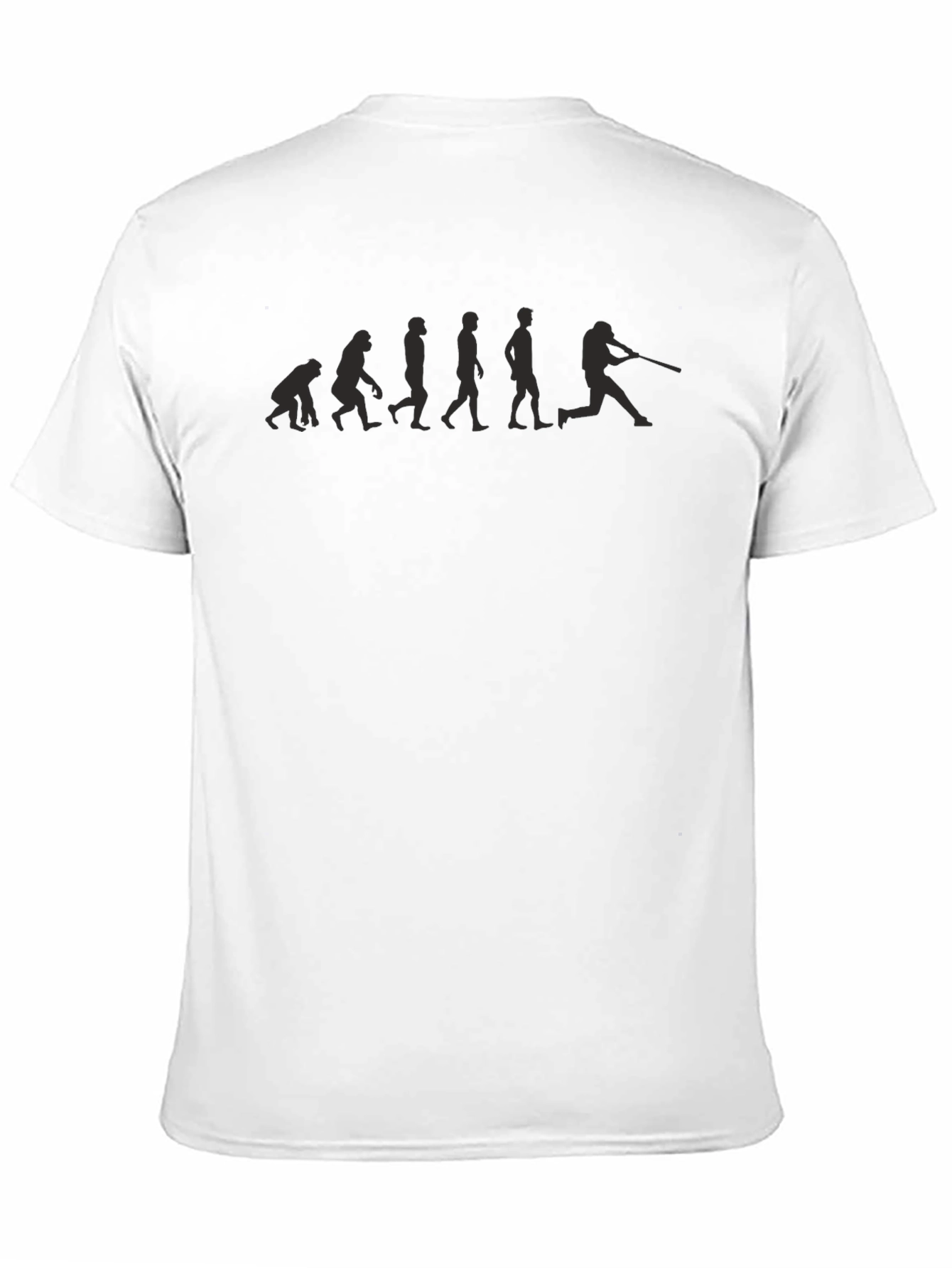 Black Evolution of Baseball T-Shirt - Black Cotton Tee view 11