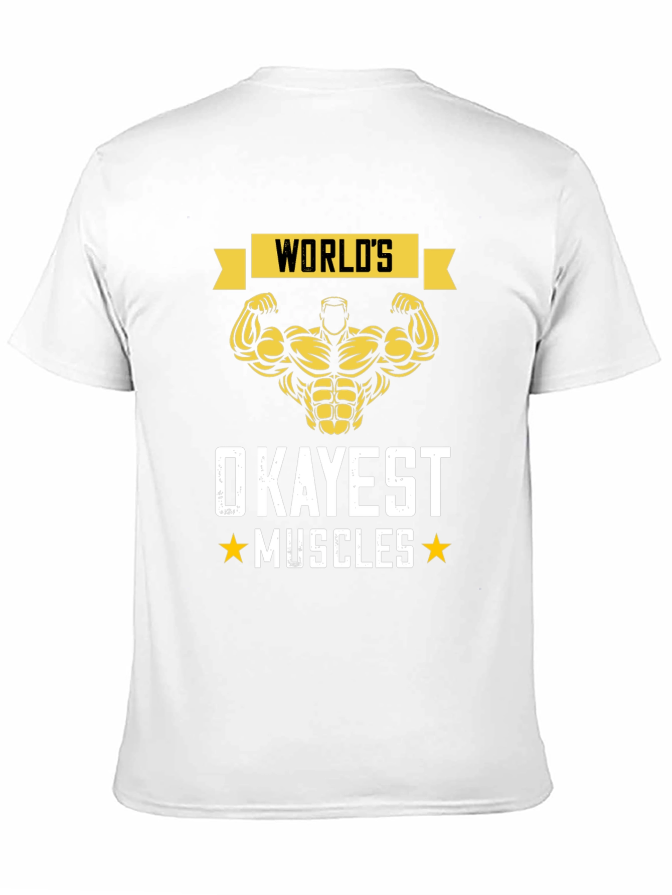 Black World's Okayest Muscles Graphic T-Shirt view 11