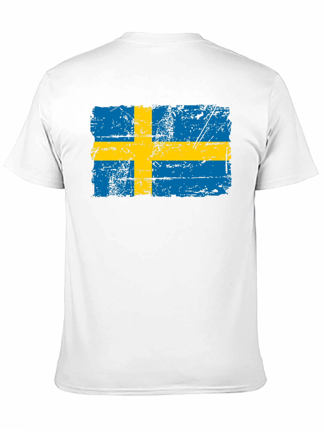 Black Sweden Flag Distressed T-Shirt view 11