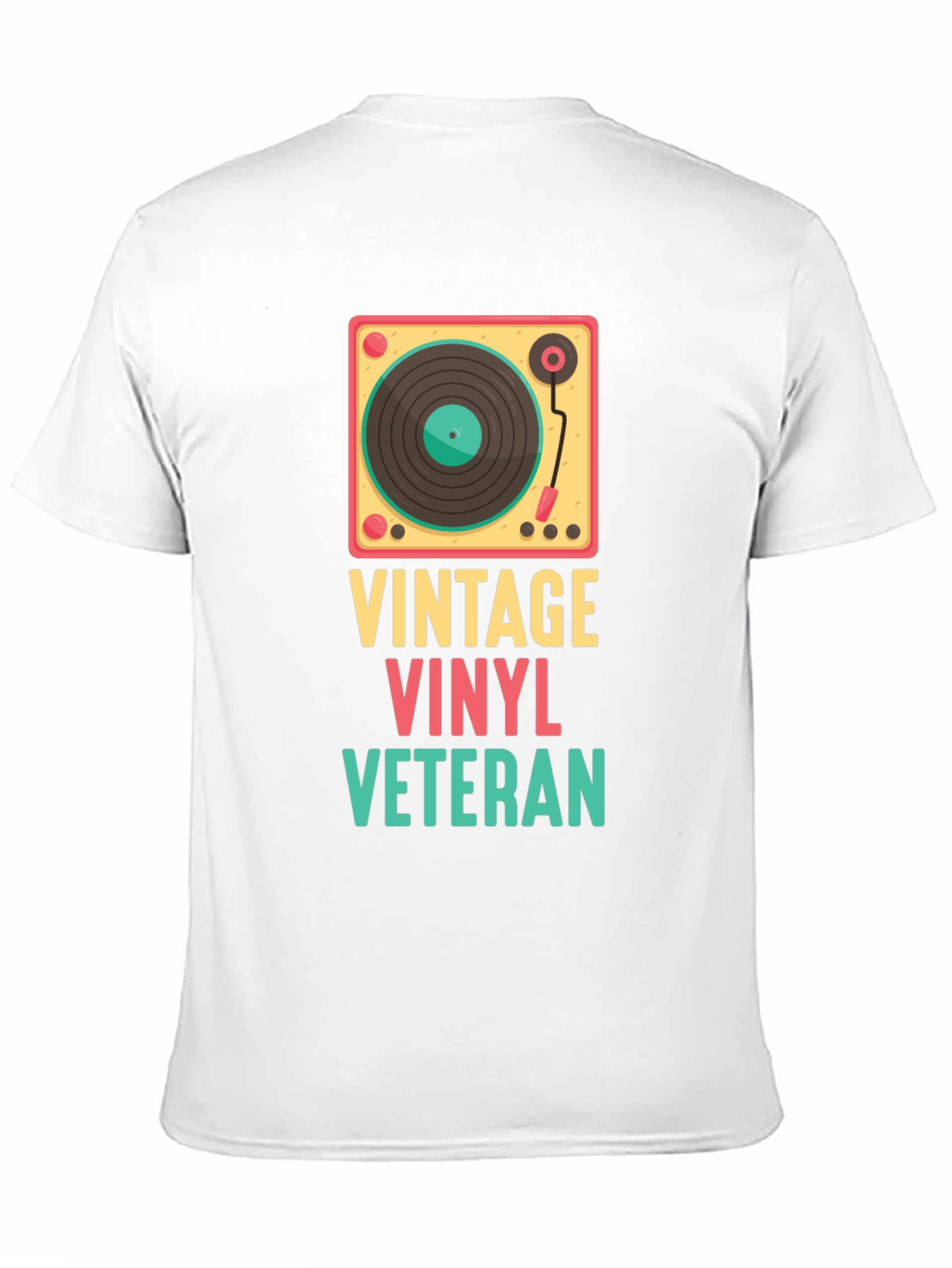 Black Vintage Vinyl Veteran Graphic Tee view 11