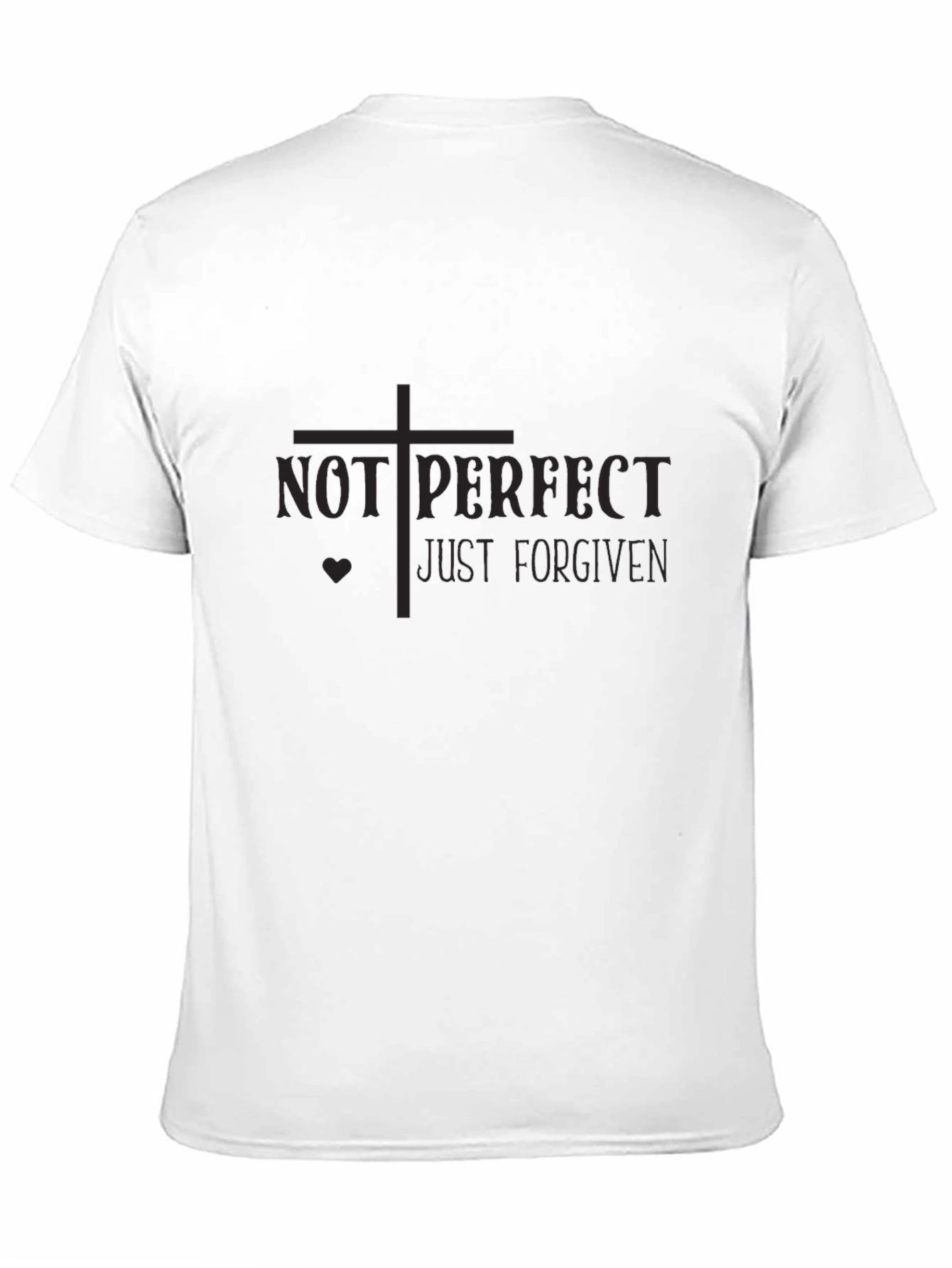 Black Not Perfect Just Forgiven Black T-Shirt view 11