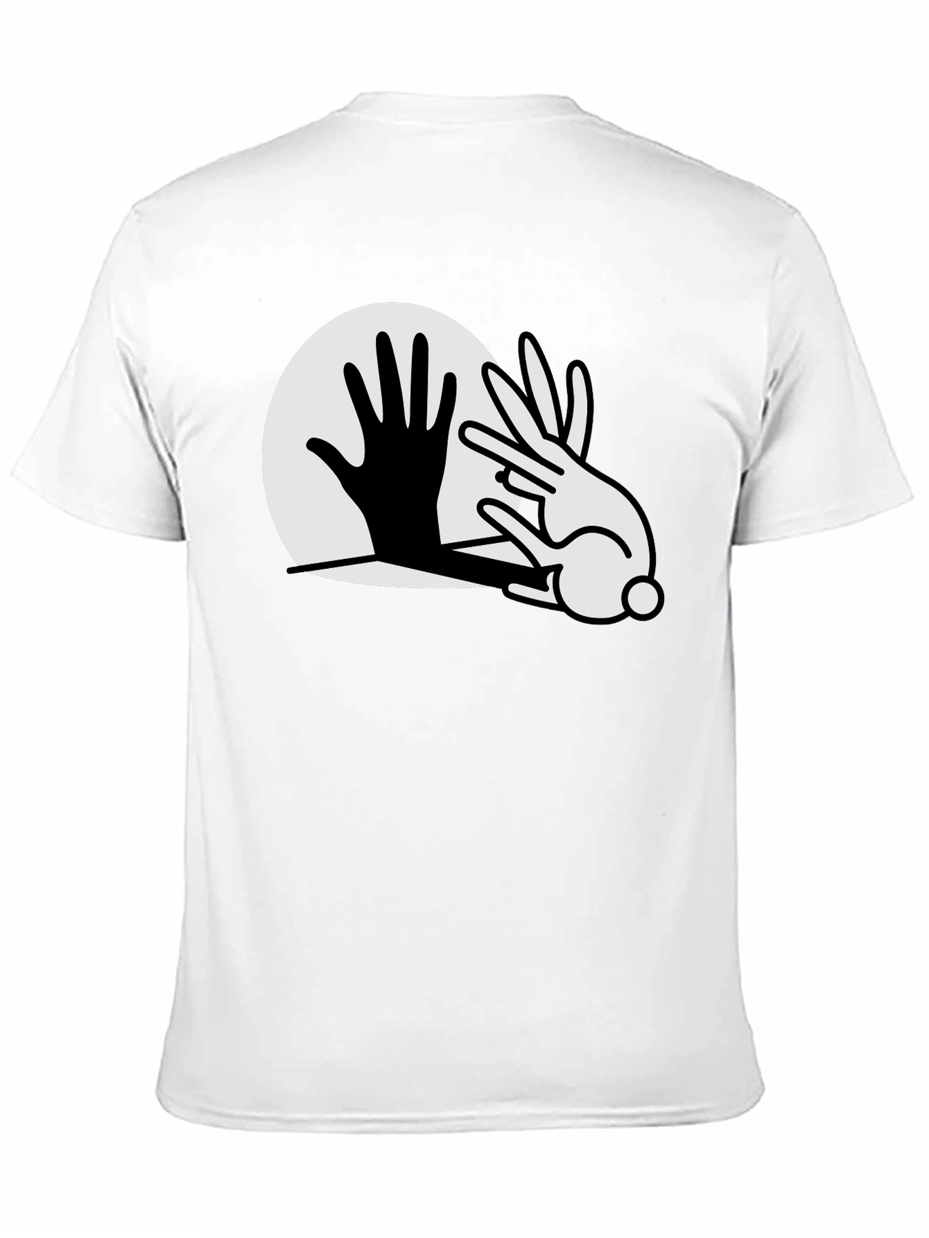 Black Rabbit Shadow Play Graphic T-Shirt - Black view 11