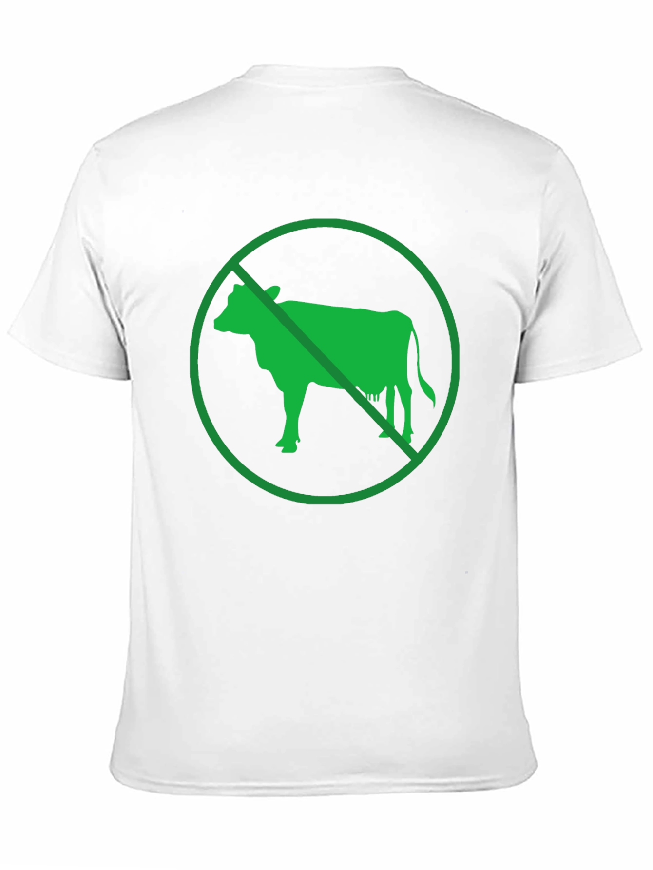 Vegan T-Shirt - No Cow Symbol Graphic Tee - 11