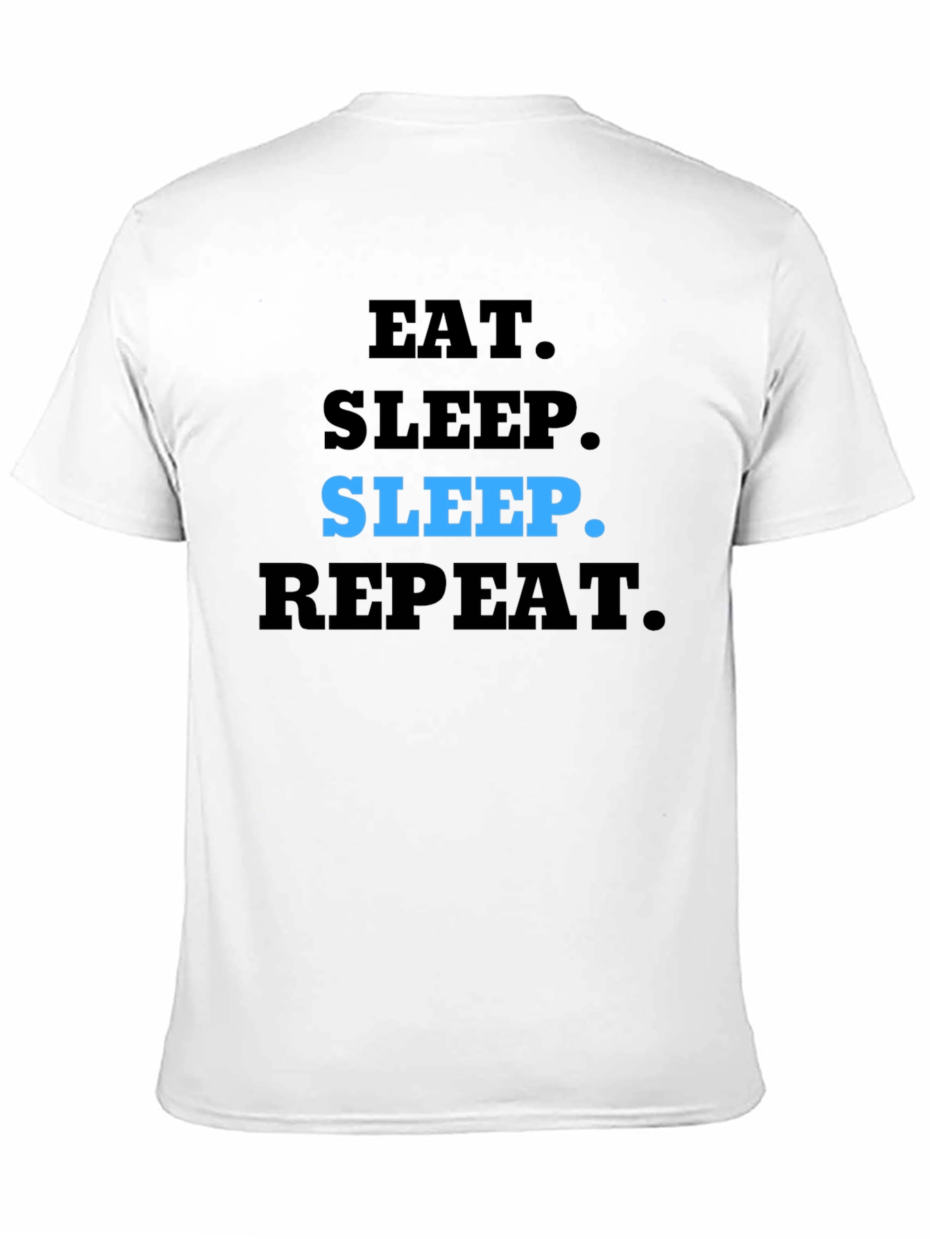 Black Eat Sleep Repeat T-Shirt - Black Casual Tee view 11