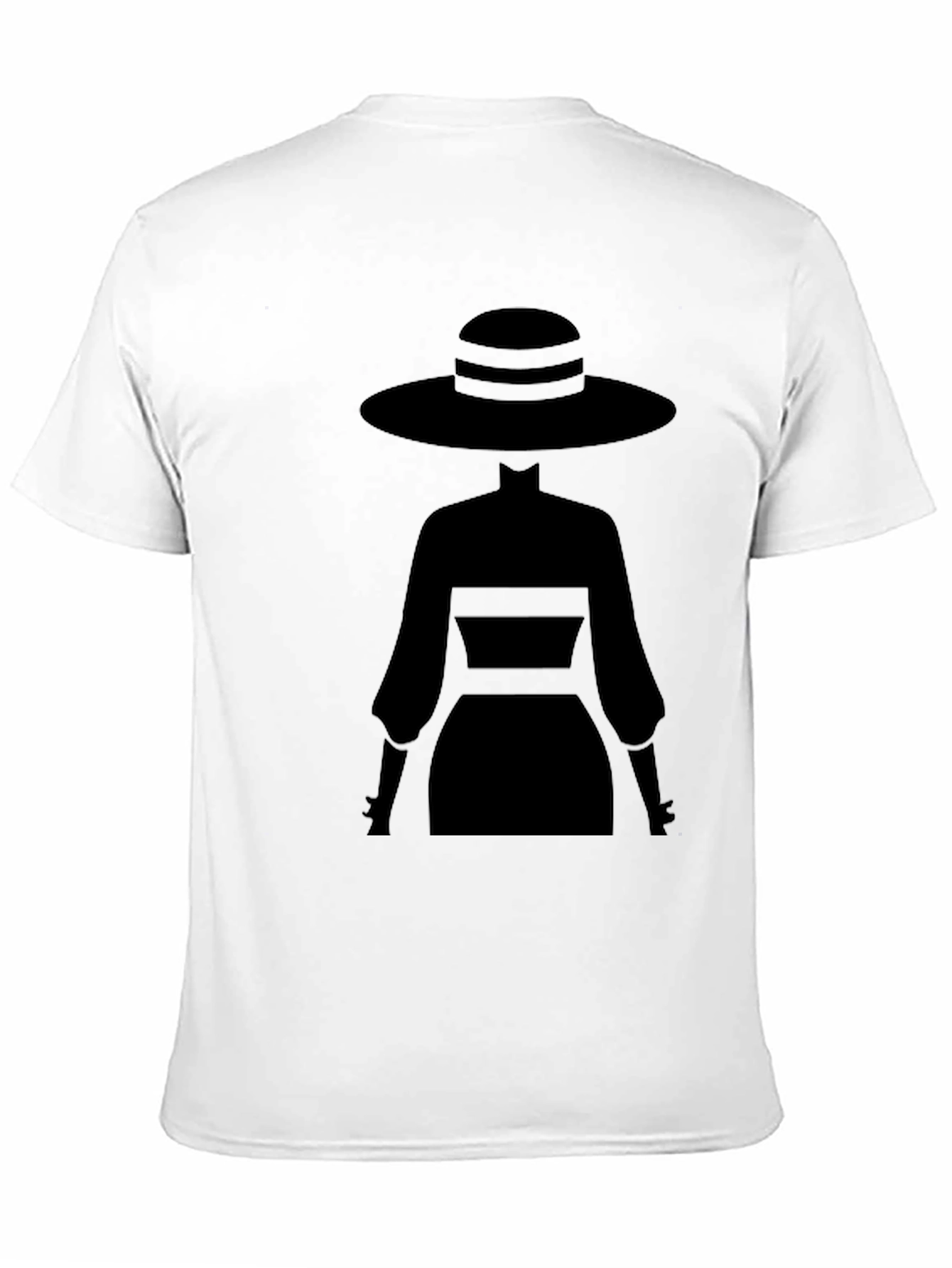 Black Elegant Silhouette Tee - Mystery Woman Style view 11