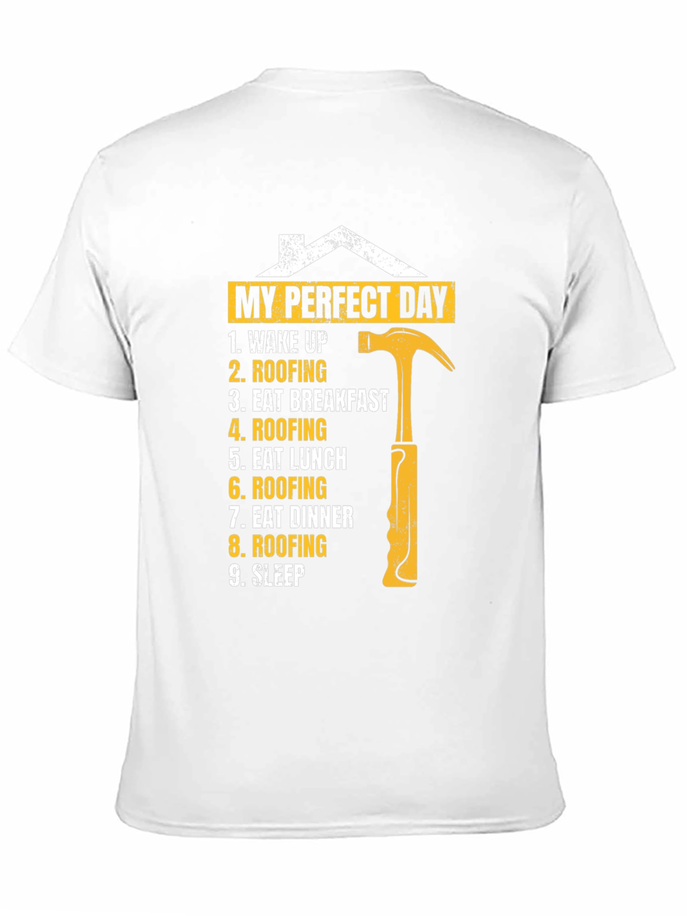 Black Roofer's Perfect Day T-Shirt - Construction Worker Gift view 11