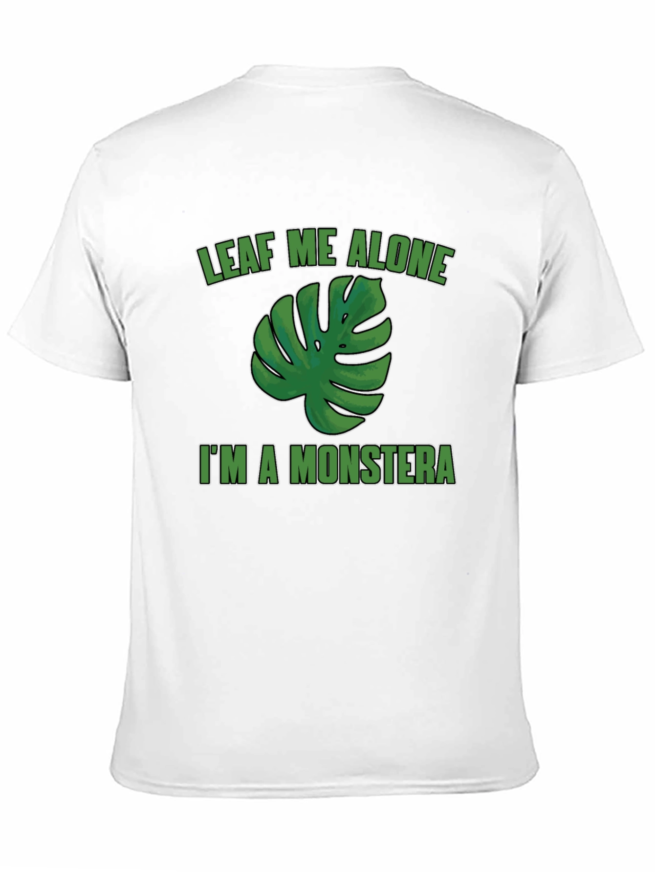 Black Leaf Me Alone Monstera Graphic T-Shirt view 11