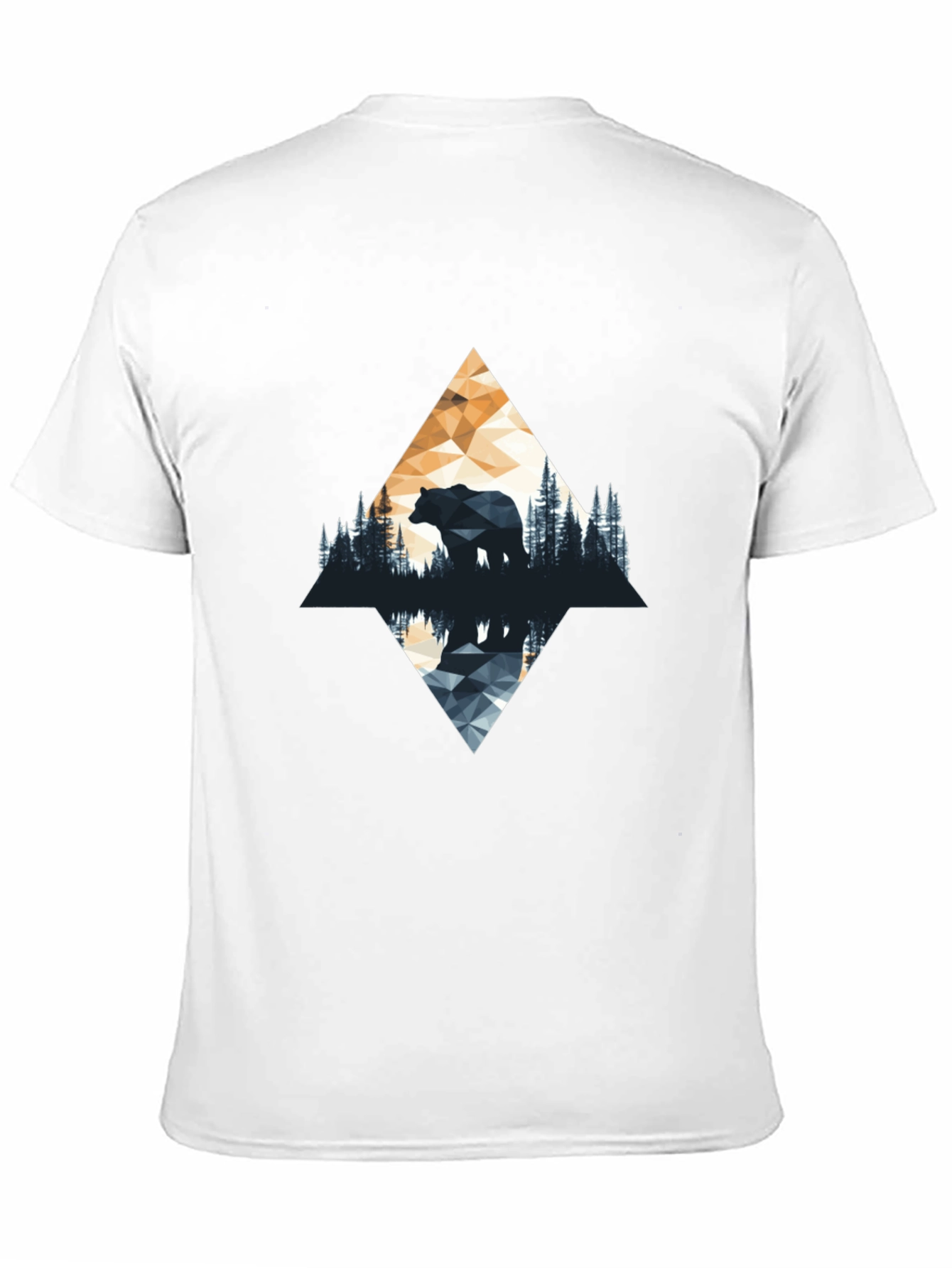 Black Geometric Bear Graphic T-Shirt - Nature Inspired view 11