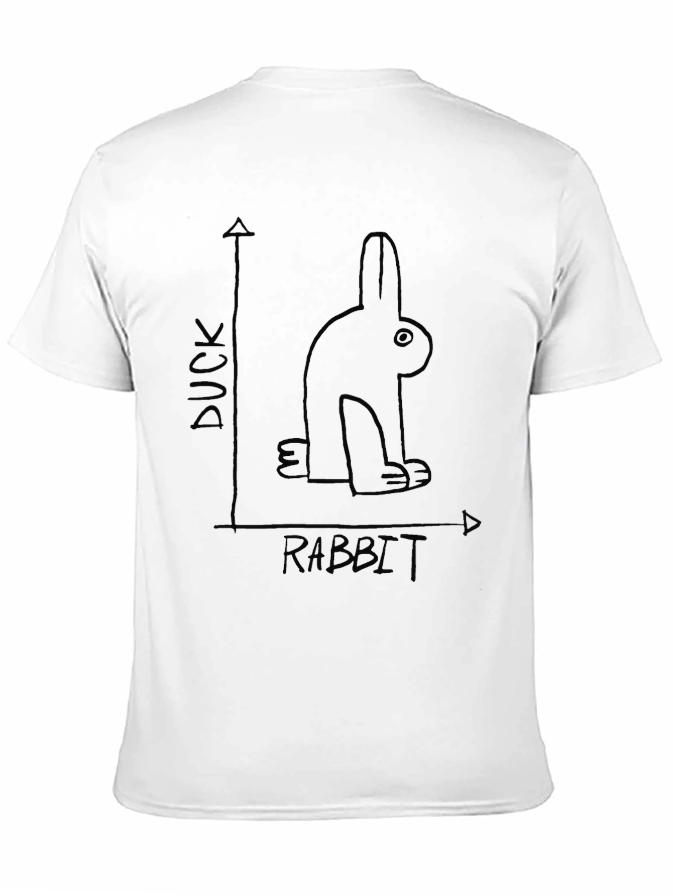 Black Duck Rabbit Illusion Graphic T-Shirt view 11