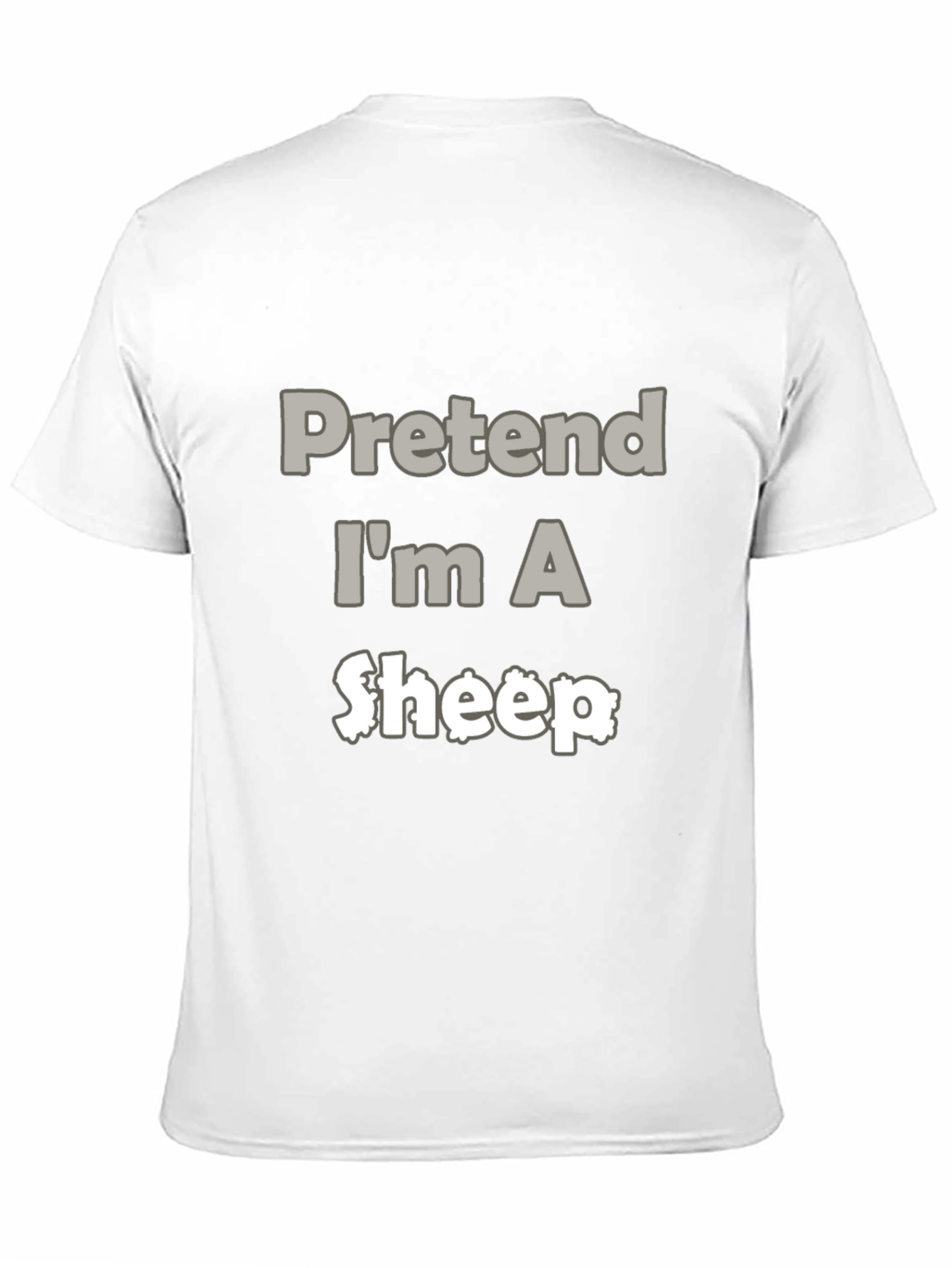 Black Pretend I'm A Sheep Black T-Shirt view 11