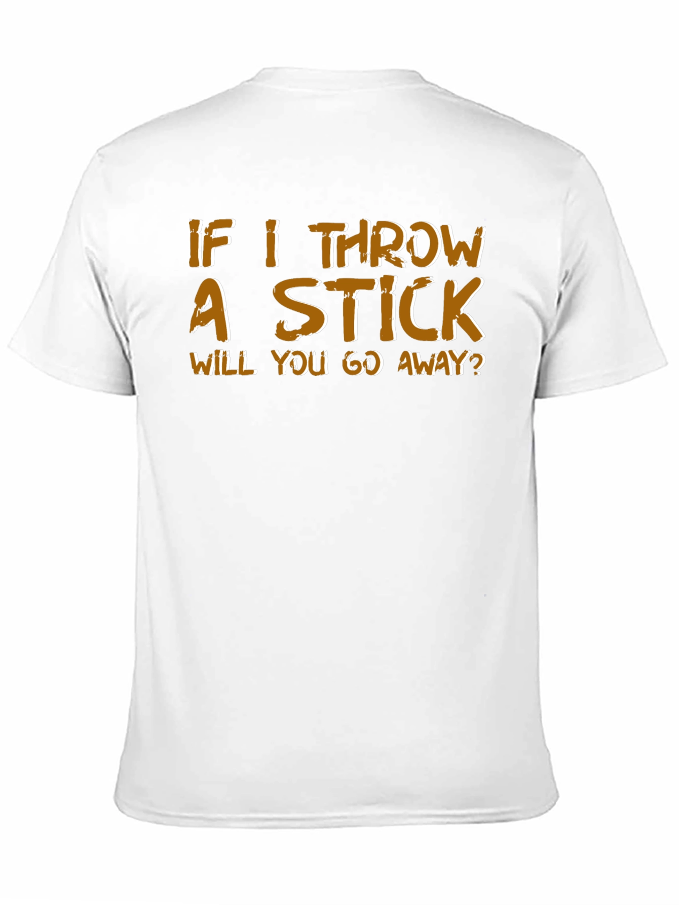 Black Humorous 'If I Throw a Stick' Graphic Tee view 11