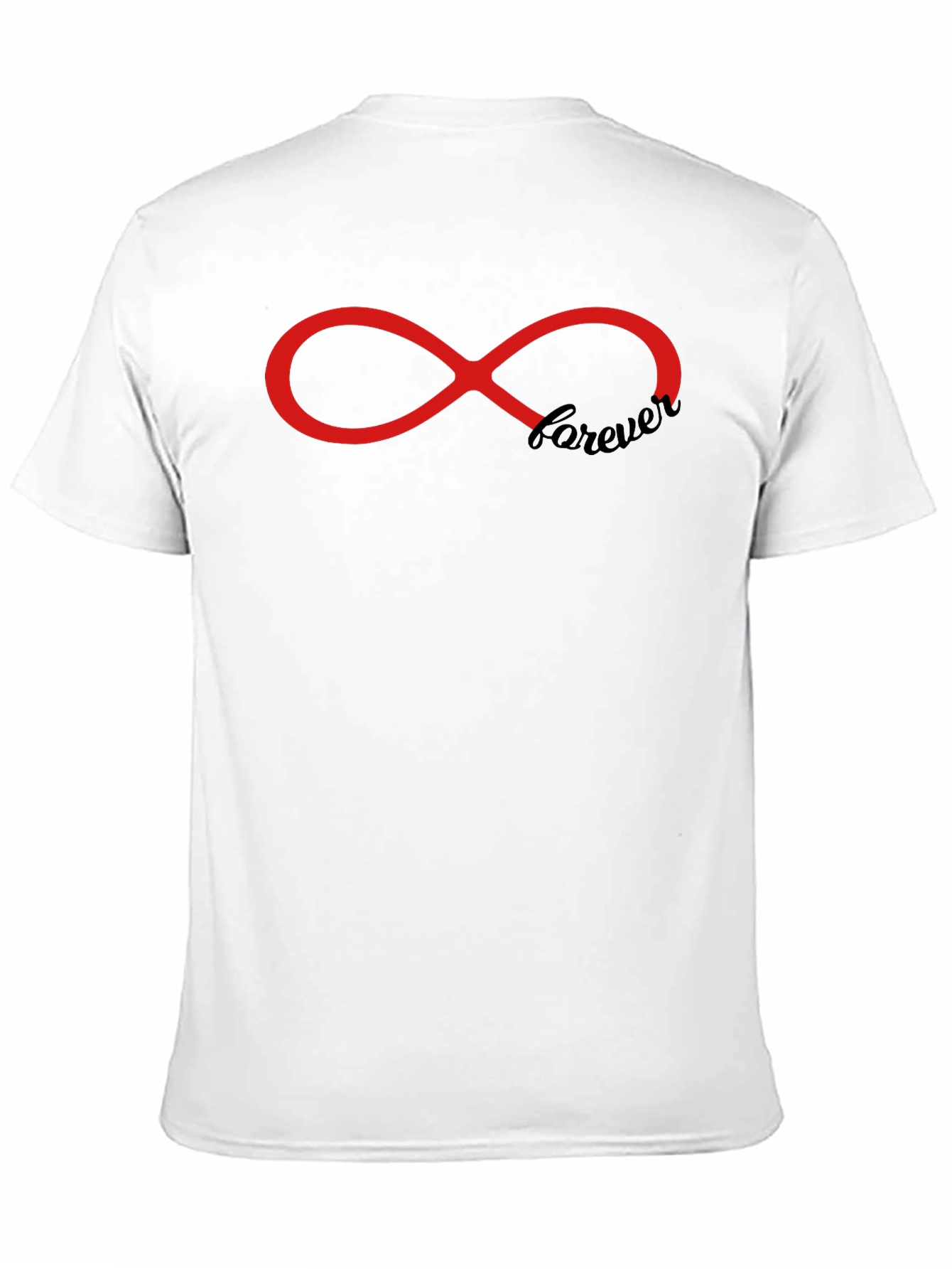 Black Forever Infinity Symbol Graphic Print T-Shirt - Unisex view 11