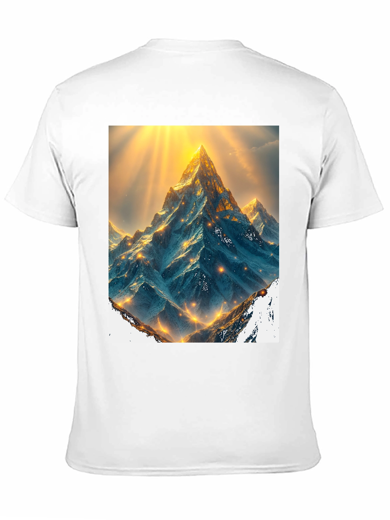 Black Mountain Peak Graphic Tee - Black Cotton Blend view 11