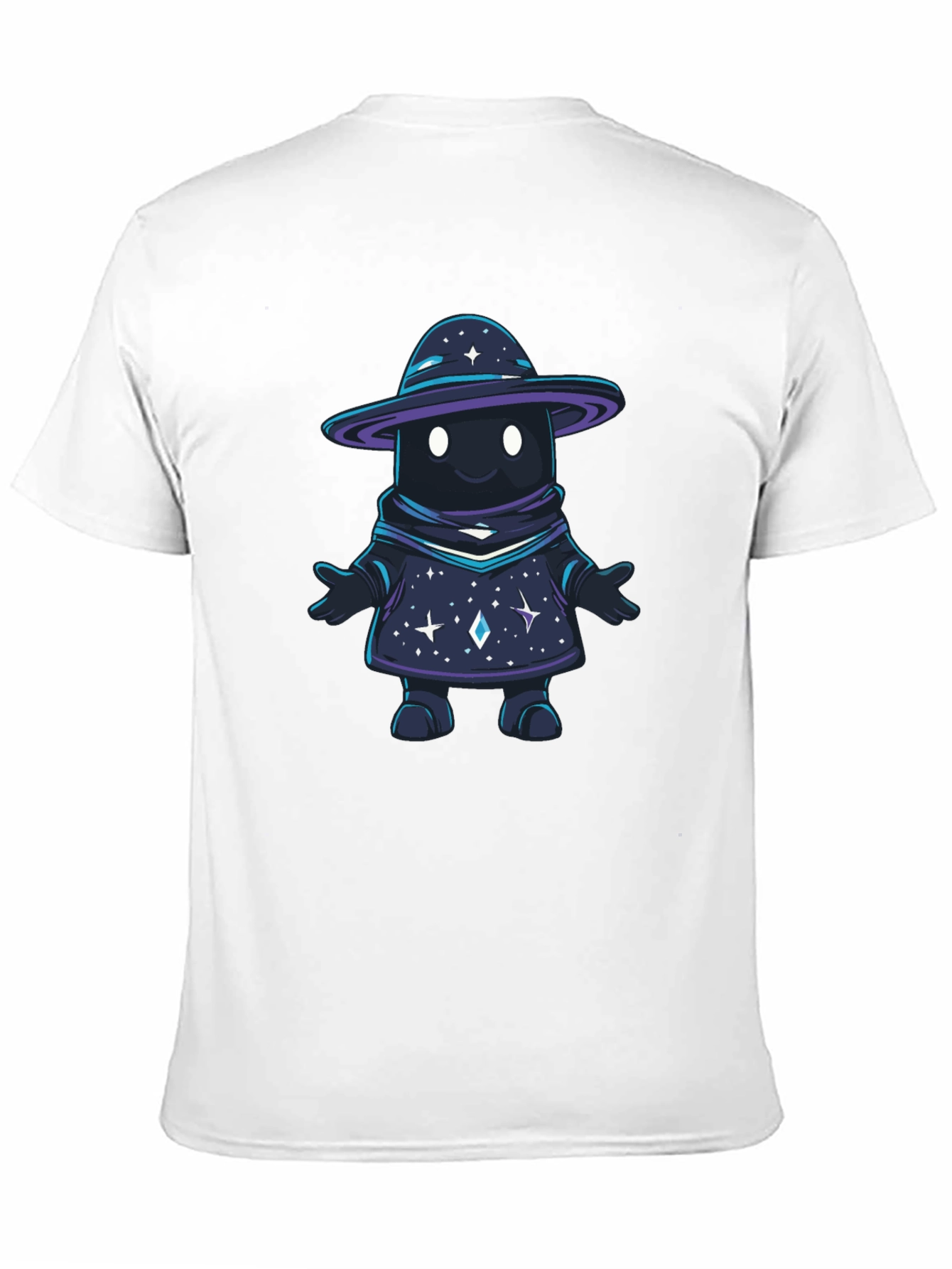 Black Galaxy Wizard Graphic T-Shirt - Unisex Black Tee view 11