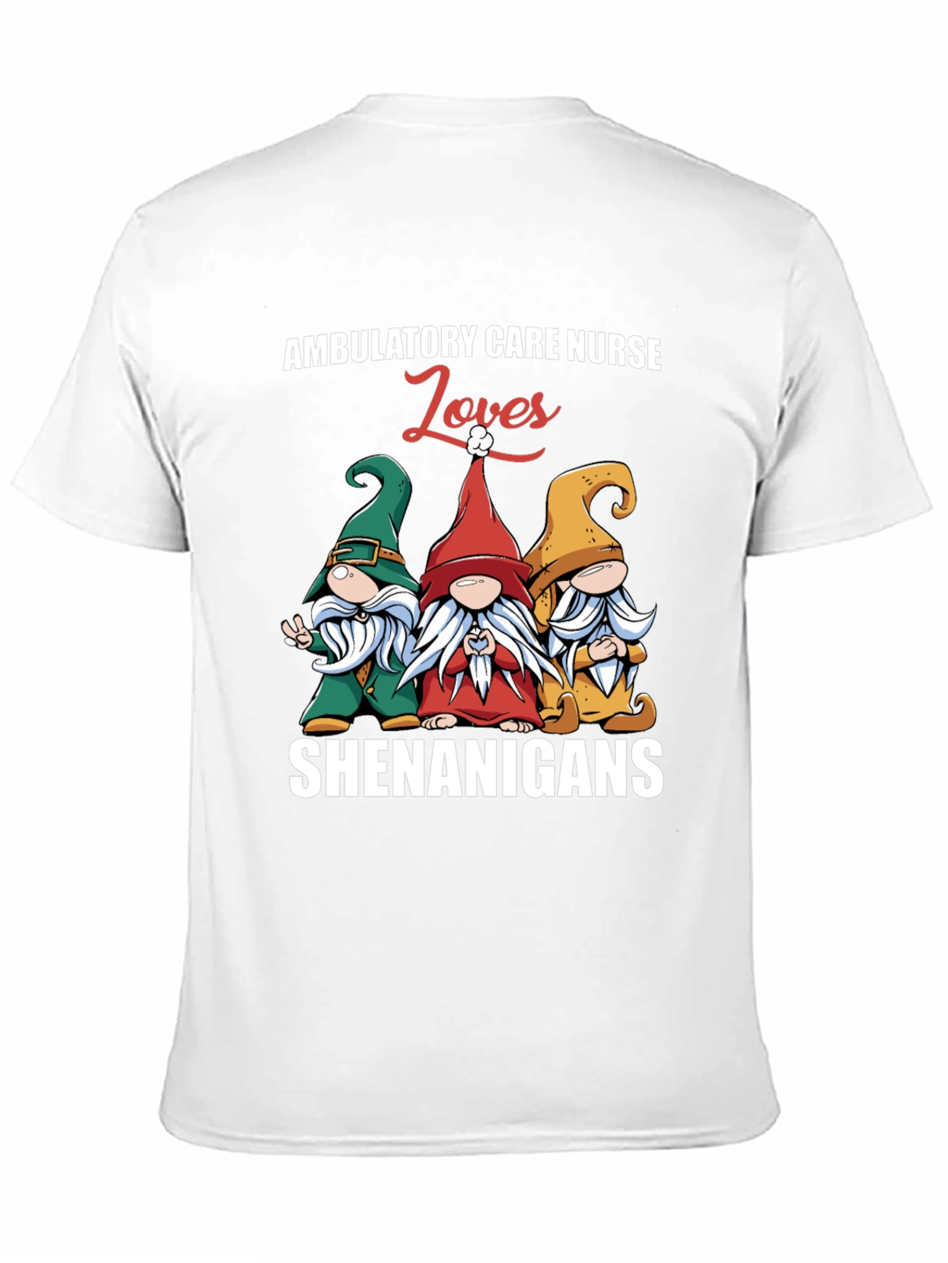 Black Ambulatory Care Nurse Loves Shenanigans T-Shirt view 11