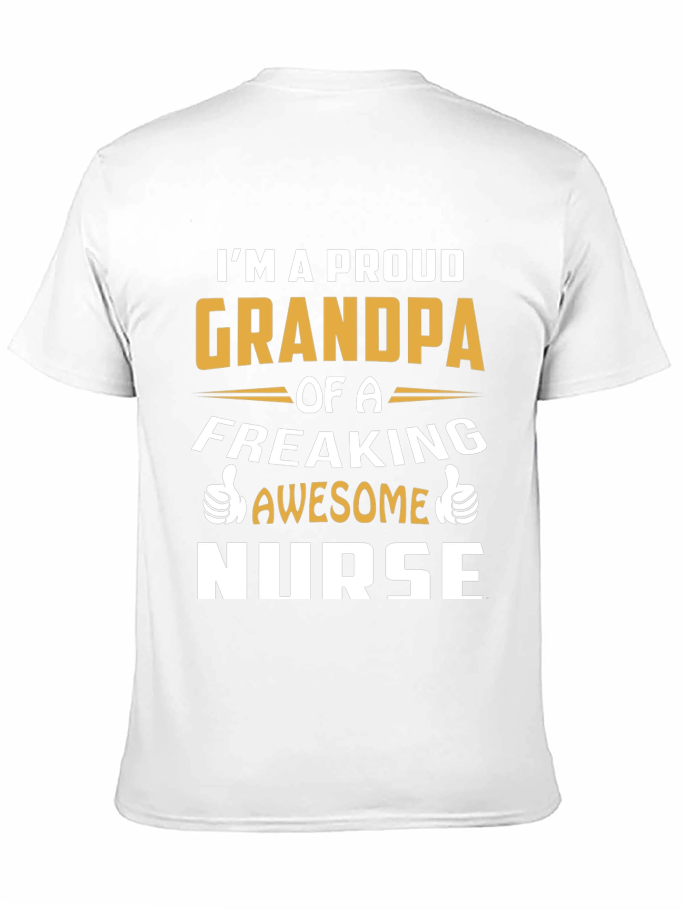 Black Proud Grandpa of an Awesome Nurse T-Shirt view 11