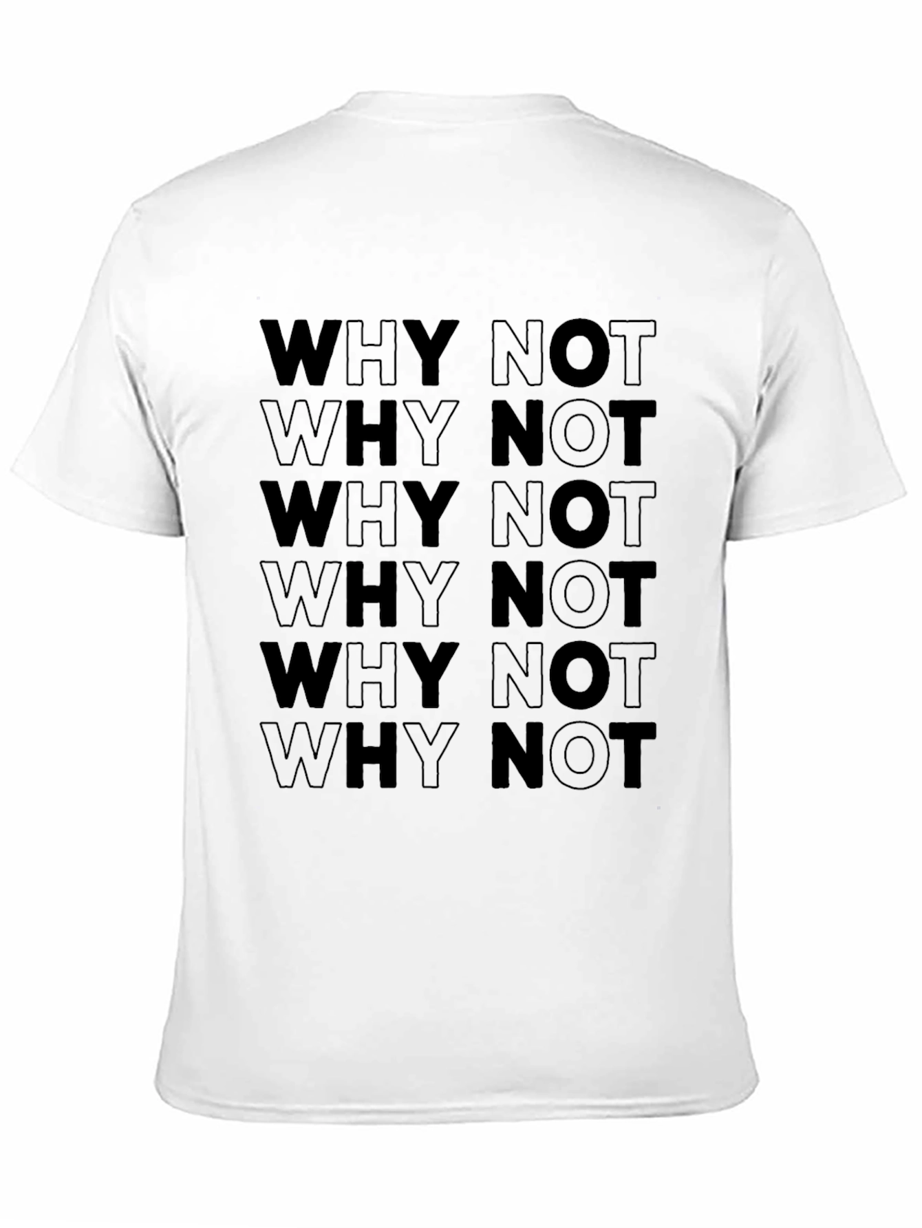 Black Why Not Graphic Tee - Black Crew Neck T-Shirt view 11