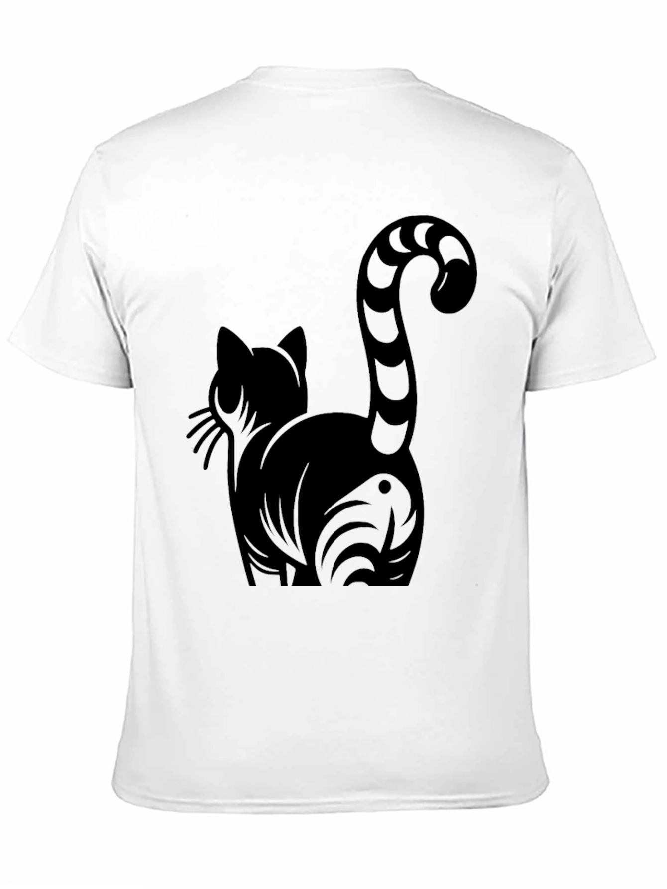 Black Stylish Black Cat Graphic Tee view 11