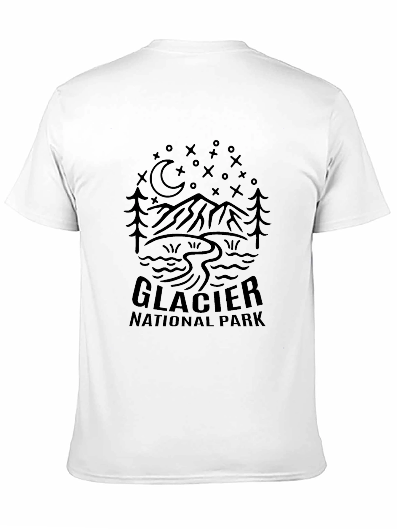 Black Glacier National Park Black T-Shirt view 11