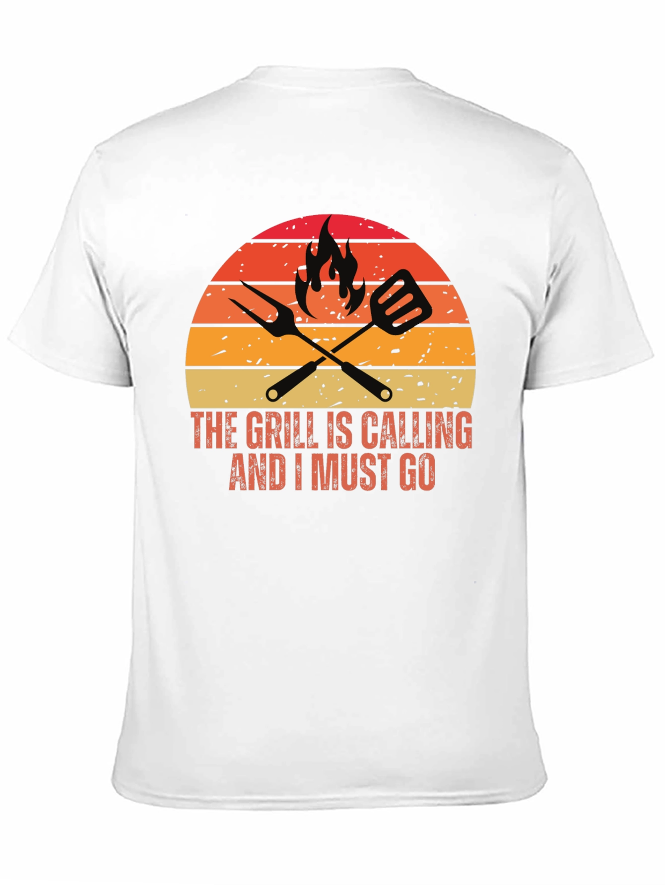 Black The Grill is Calling T-Shirt view 11