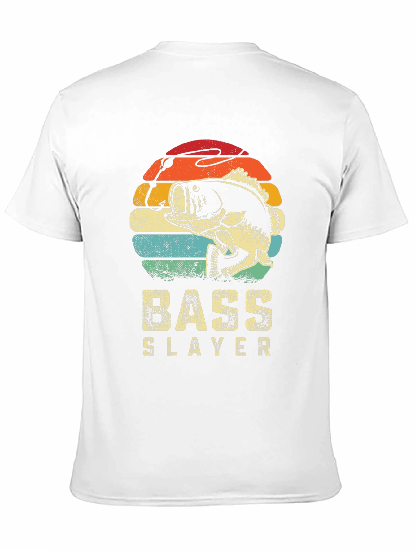 Black Bass Slayer Graphic Tee - Retro Fishing Shirt view 11