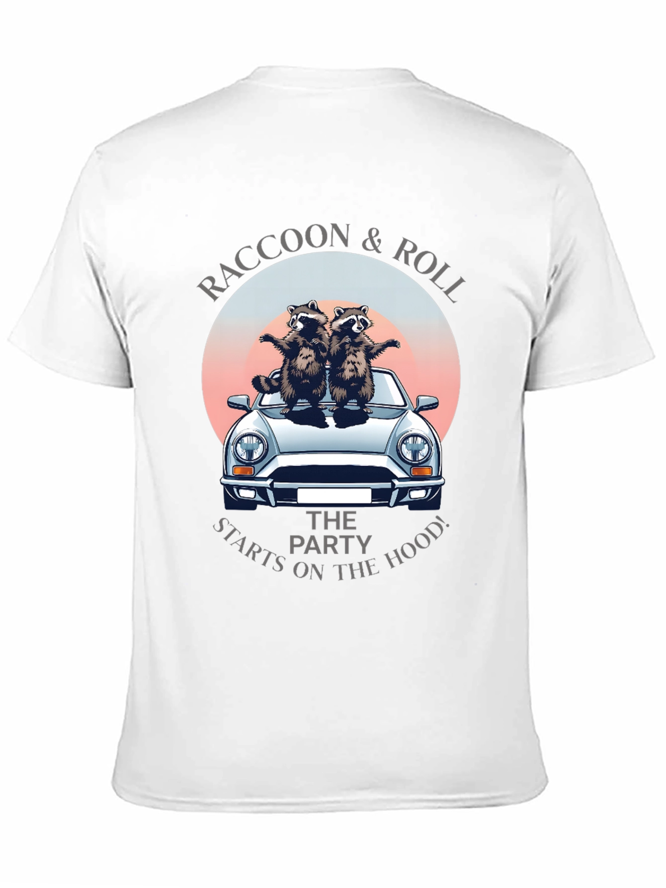Black Raccoon & Roll Tee - Party on the Hood view 11